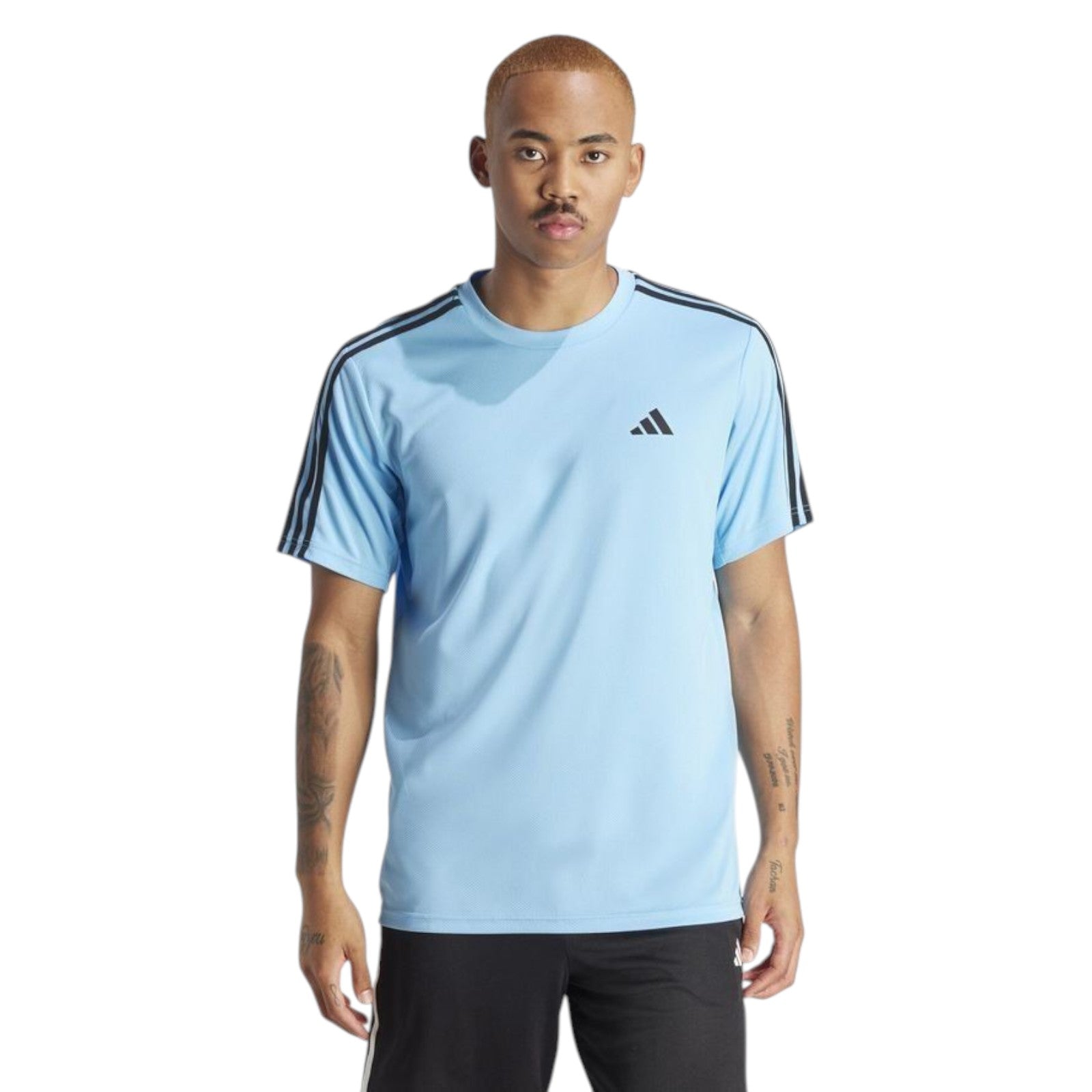 adidas Train Essentials 3-Stripes Training T-Shirt - Blue