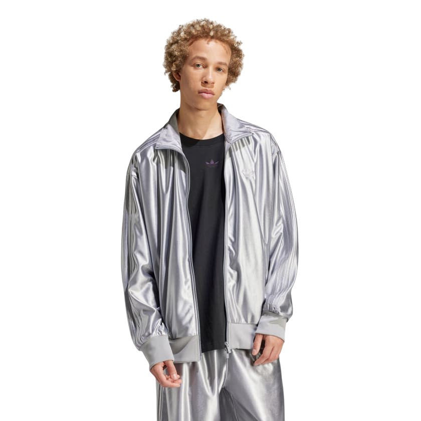 adidas Originals Oversized Firebird Track Top - Silver Light Onix