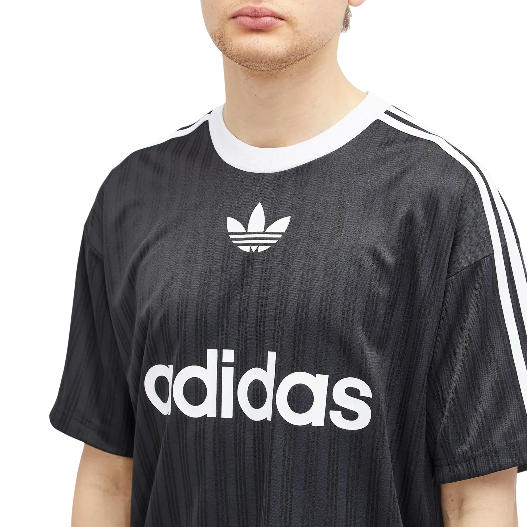 adidas Originals Adicolor Polyester Retro Football Jersey - Black