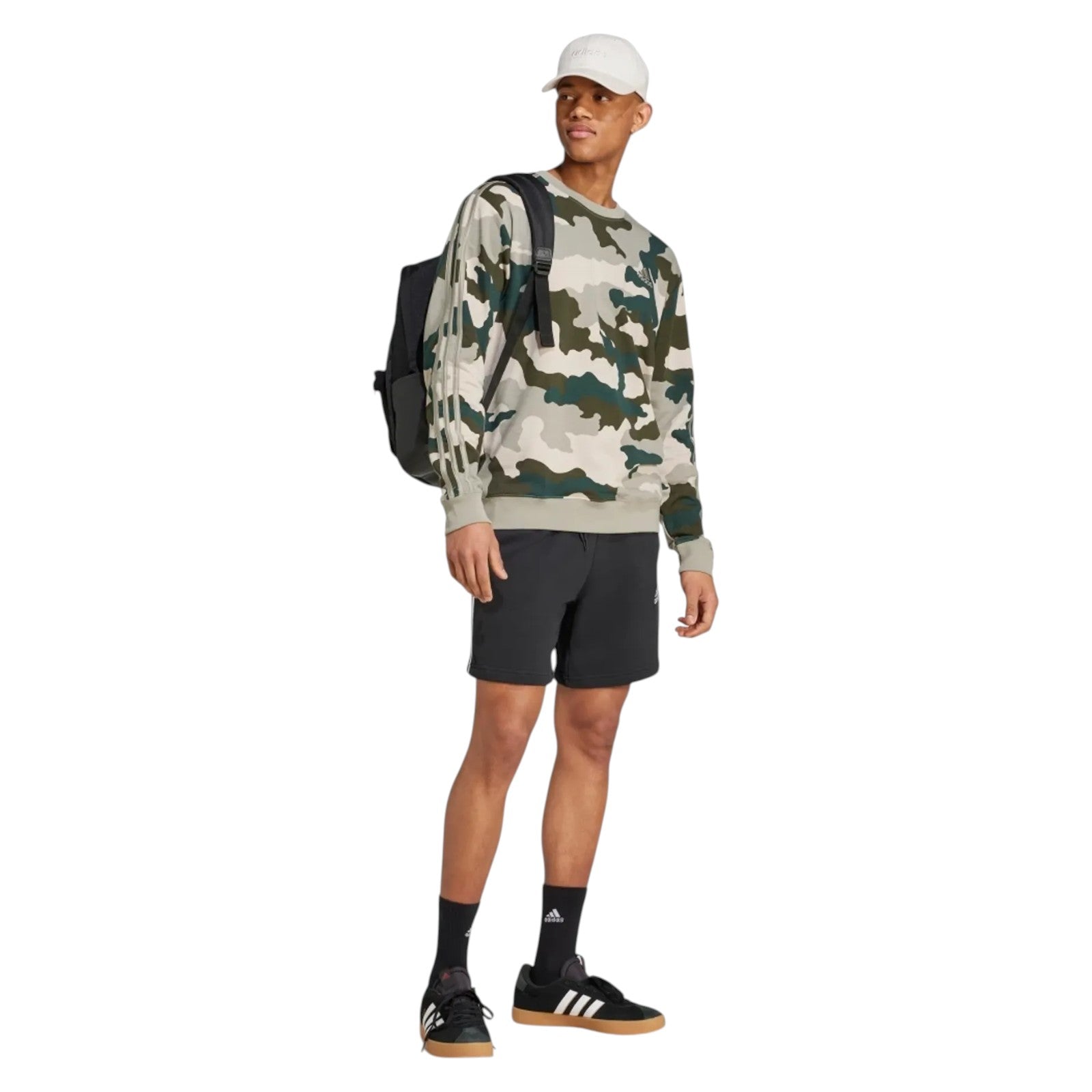 adidas Men's Seasonal Essentials Camouflage Sweatshirt - Green