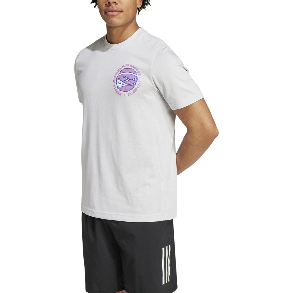 adidas Racket Sport Rebels Graphic T-Shirt - Grey