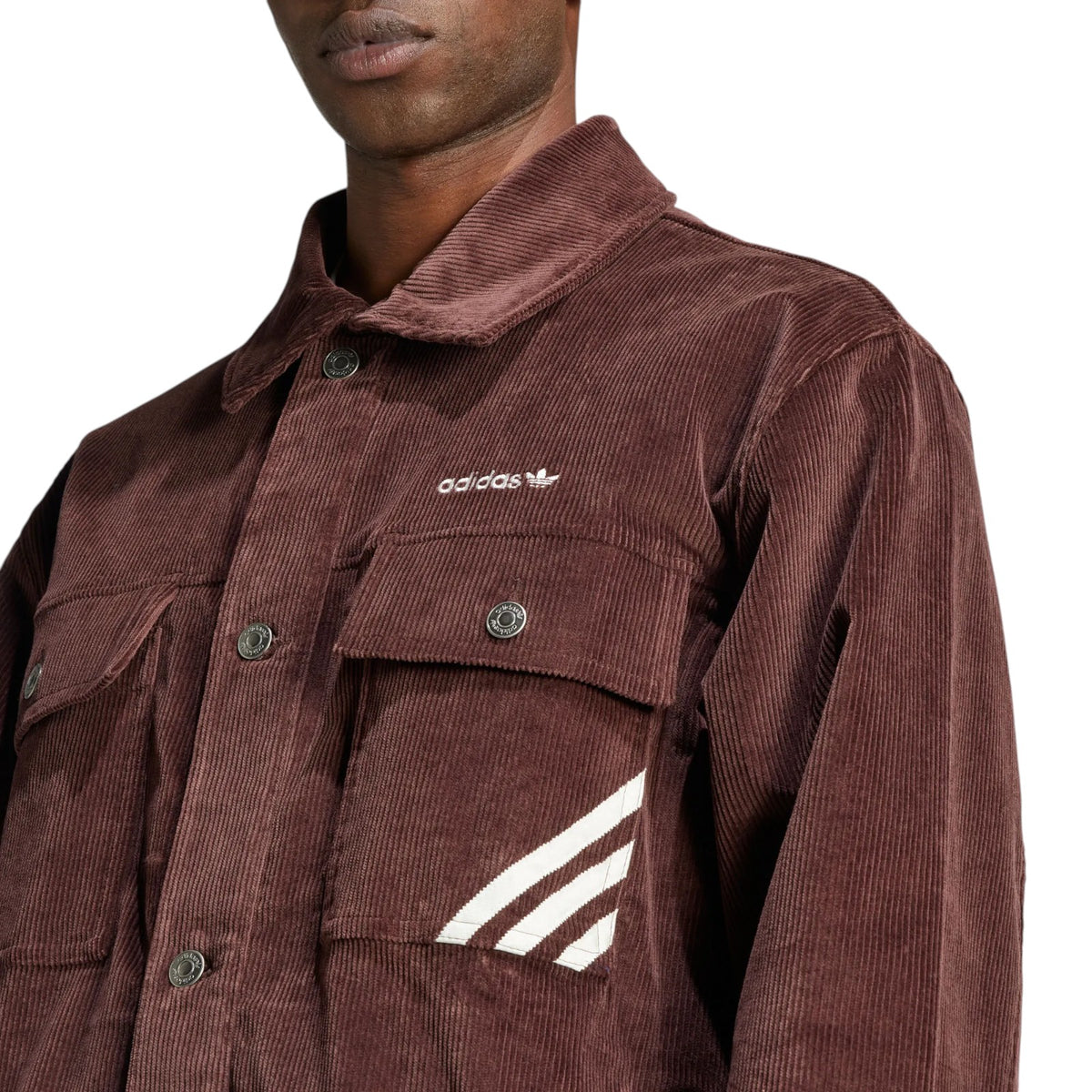 adidas Originals Men's Corduroy Coach Jacket - Brown