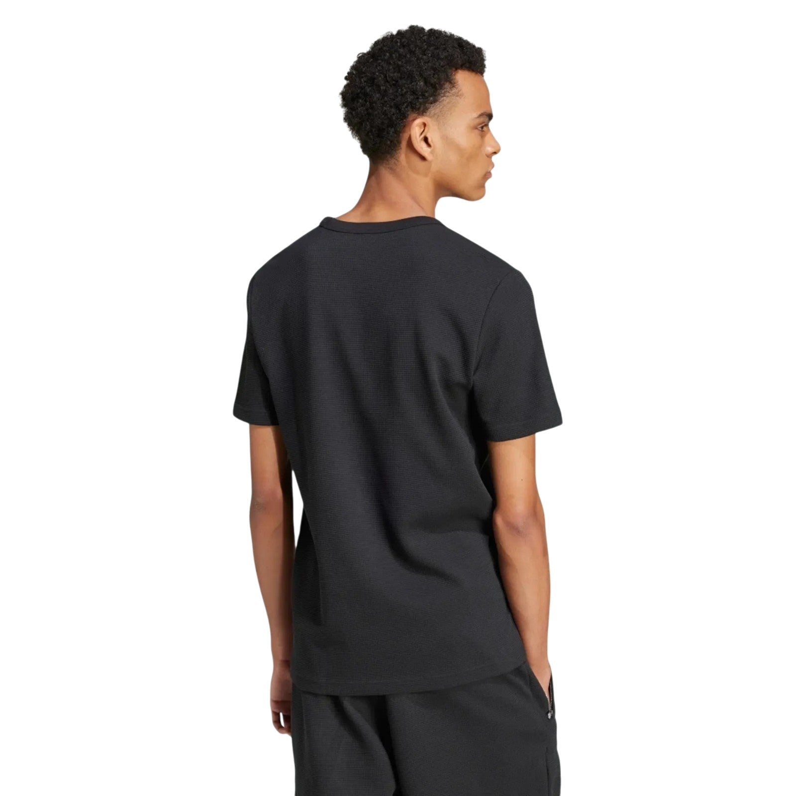 adidas Originals Trefoil Essentials Waffle T-Shirt - Black