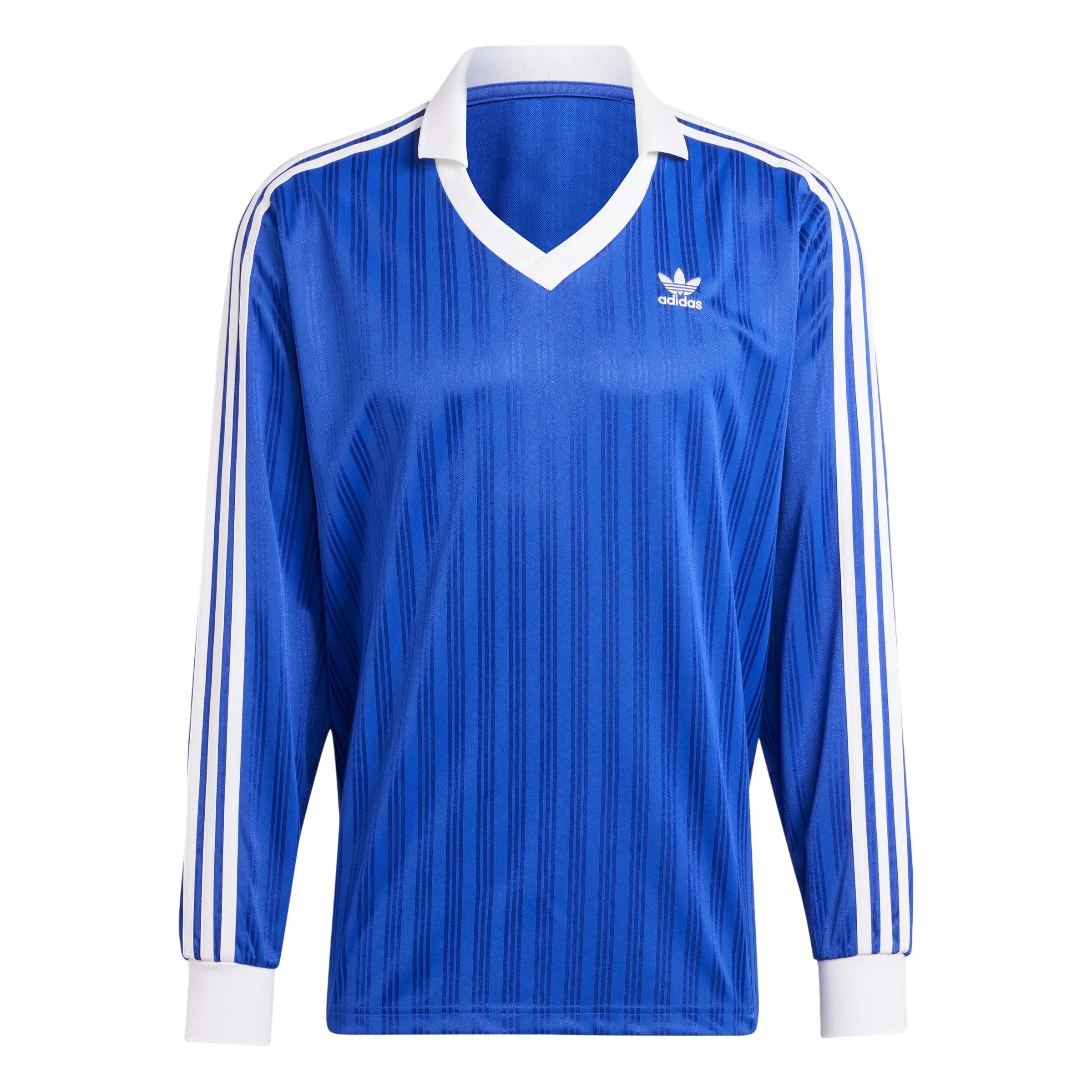 adidas Originals Adicolor Piqué Soccer Long Sleeve Tee - Semi Lucid Blue - ViaductClothing