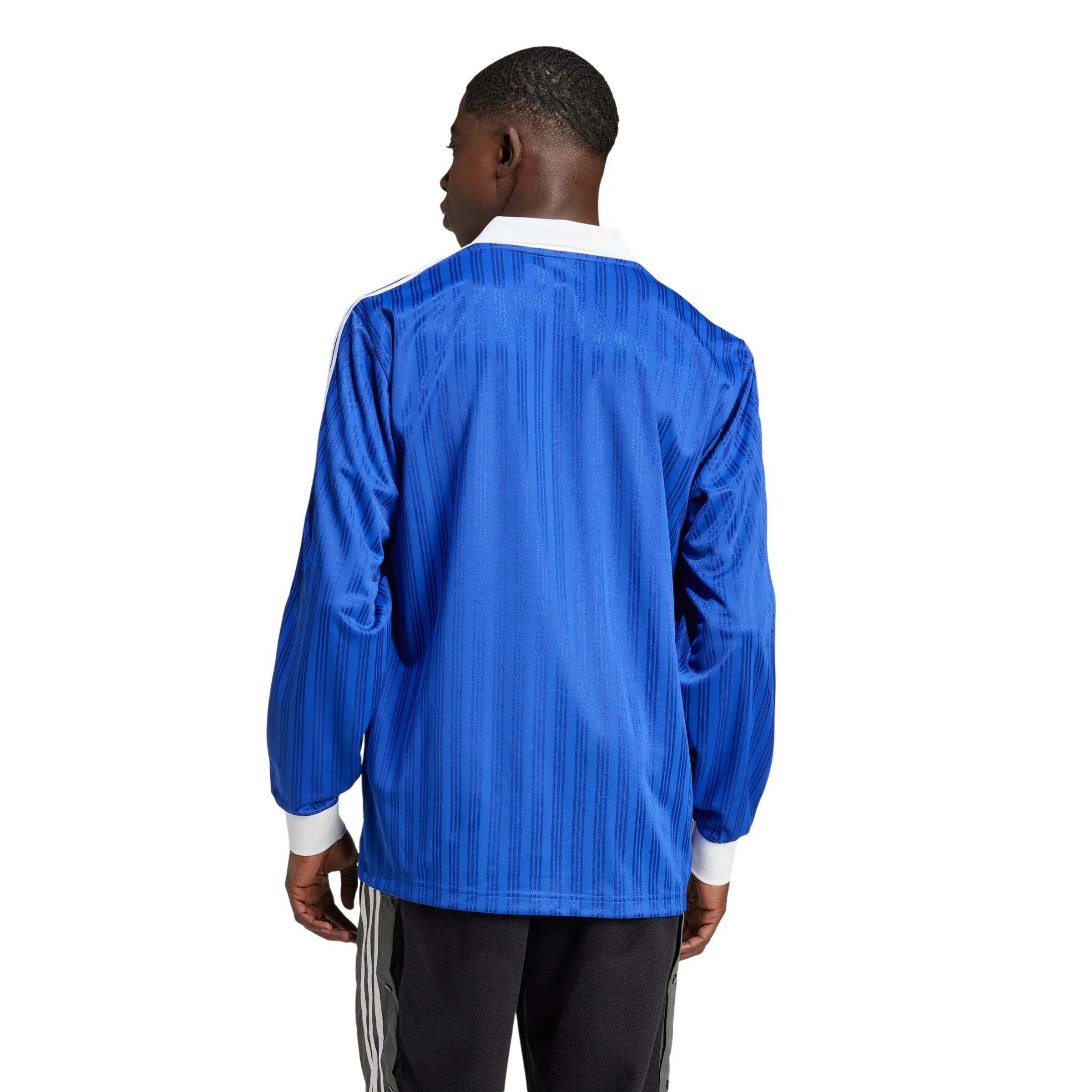 adidas Originals Adicolor Piqué Soccer Long Sleeve Tee - Semi Lucid Blue - ViaductClothing