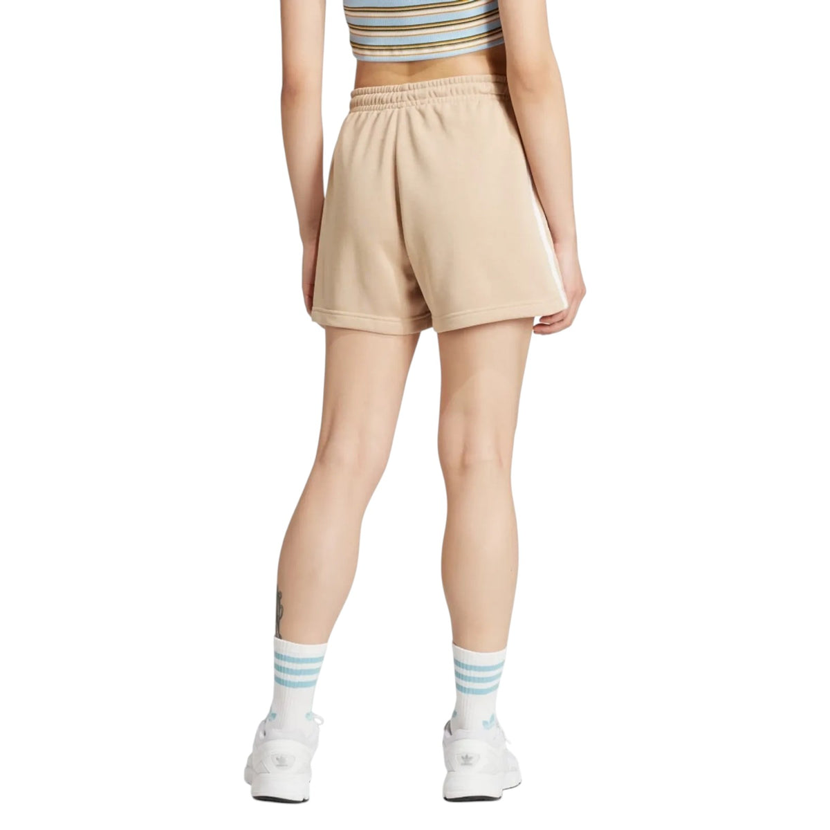 adidas Originals Women's 3-Stripes French Terry Shorts - Beige
