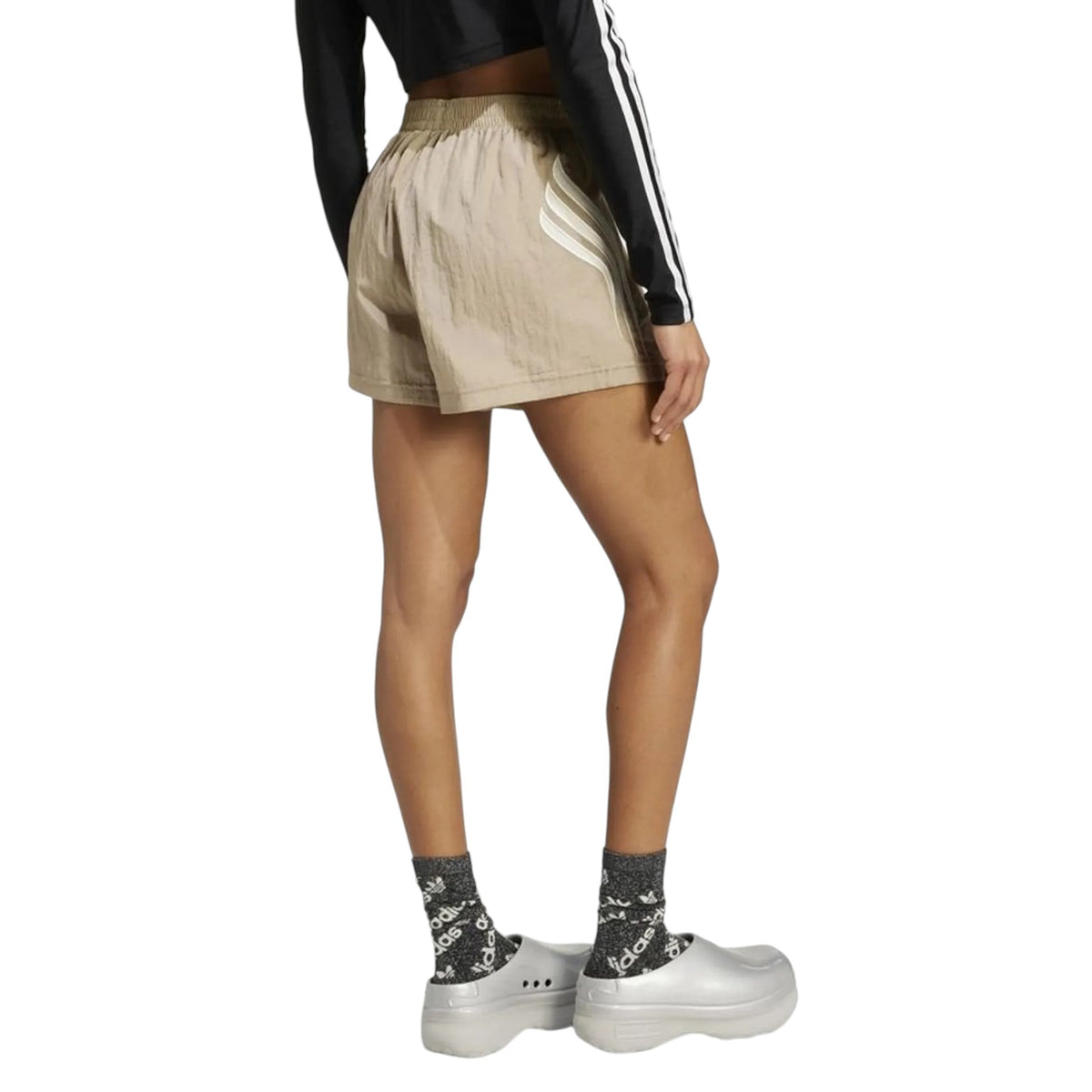 adidas Originals Atlanta Cut Line Nylon Shorts - Beige