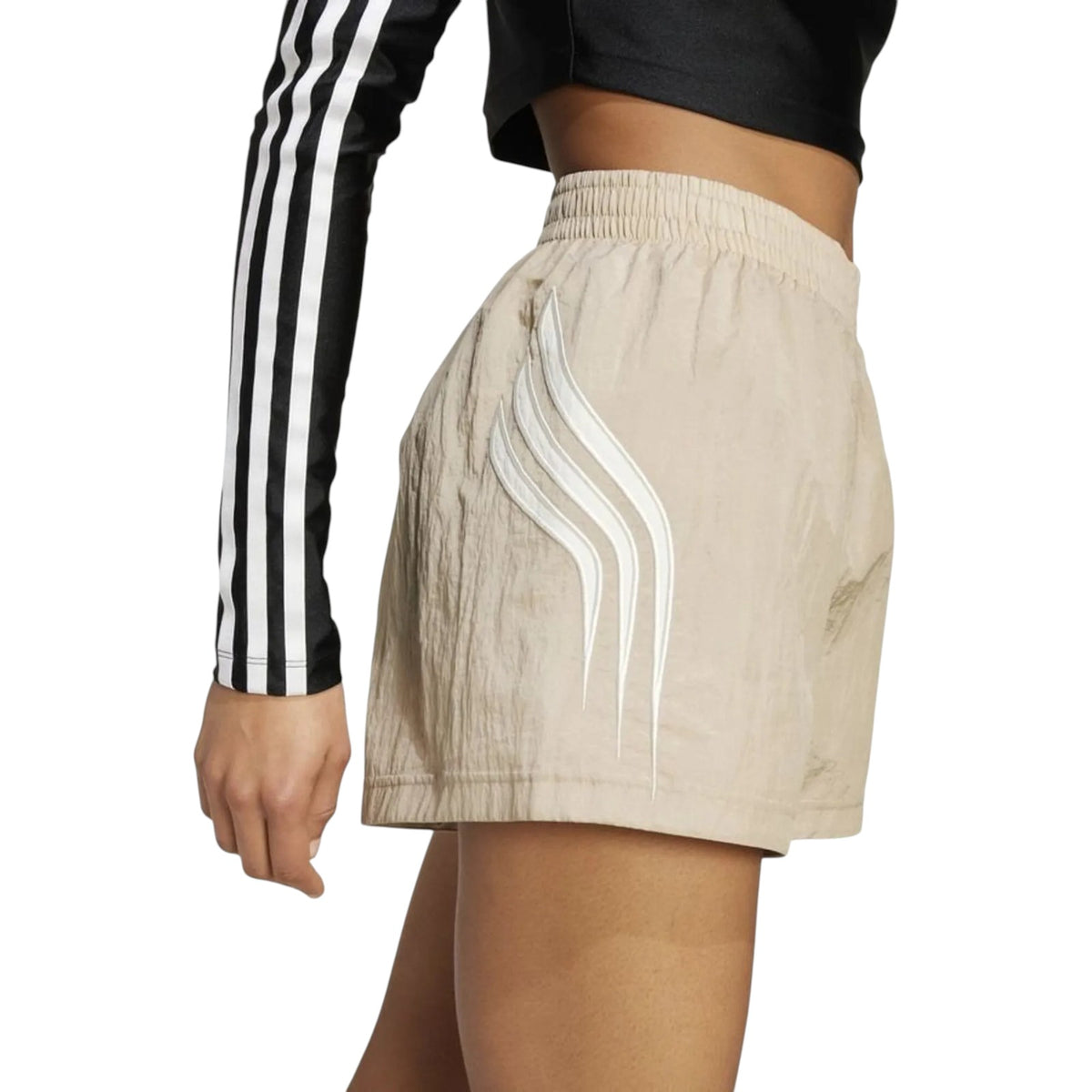 adidas Originals Atlanta Cut Line Nylon Shorts - Beige