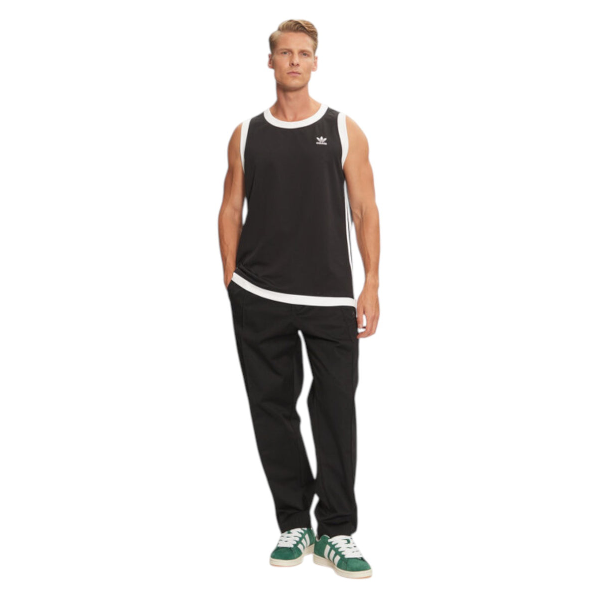 adidas Originals Adicolor Mock Eyelet Vest - Black