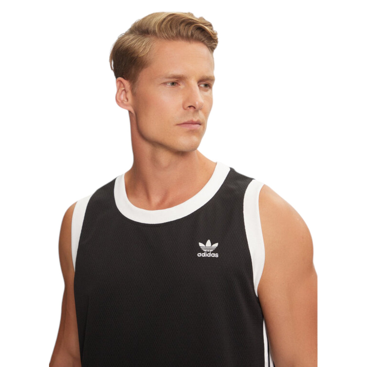 adidas Originals Adicolor Mock Eyelet Vest - Black