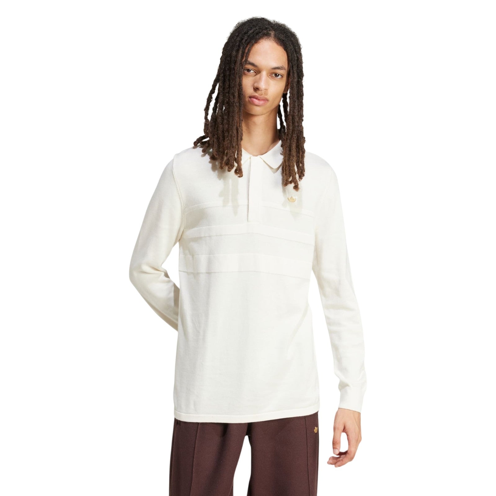 adidas Originals Long Sleeve Polo Shirt - White