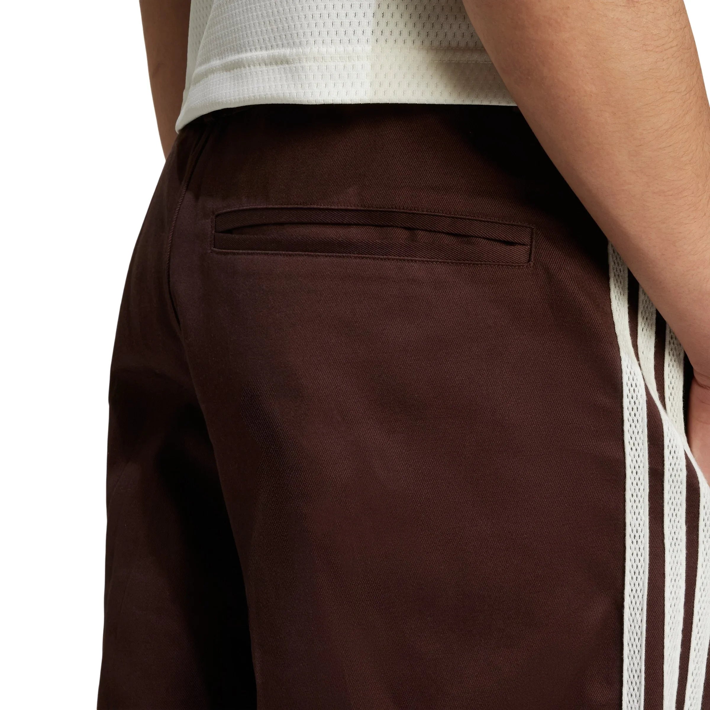 adidas Originals 80s Loose Buttoned 3-Stripes 11-Inch Bermuda Shorts - Shadow Brown - ViaductClothing