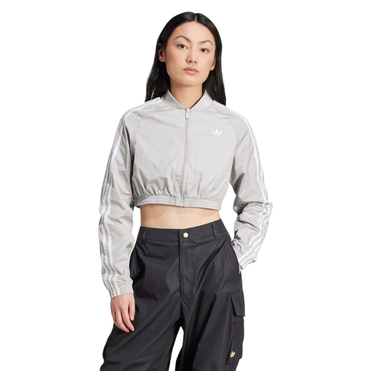 adidas Originals Adicolor Teamgeist Cropped Track Top - Grey Two