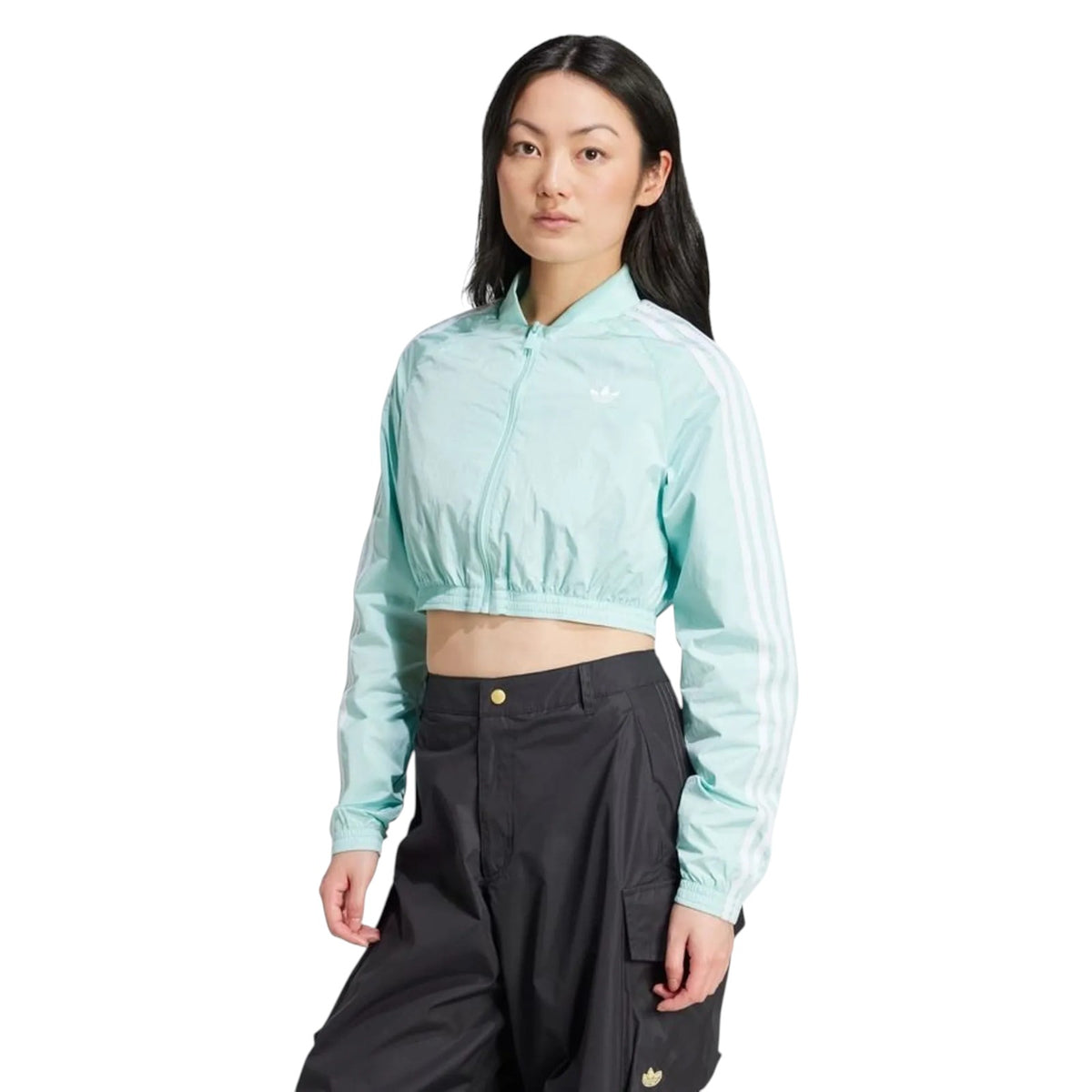 adidas Originals Adicolor Teamgeist Cropped Track Top - Semi Flash Aqua