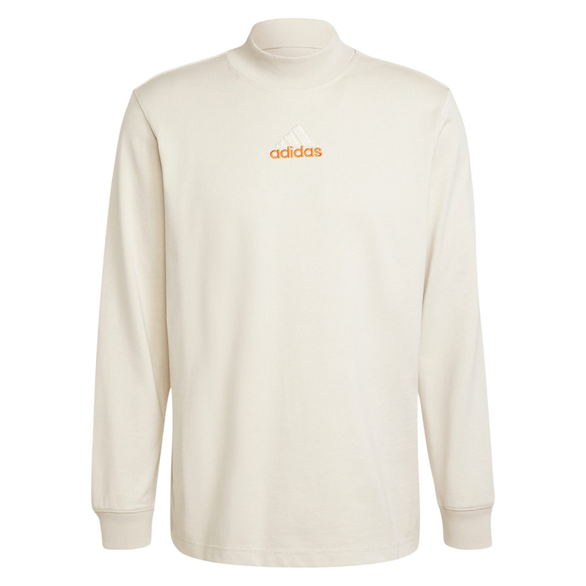 adidas Originals Long Sleeve Mock Neck Top - Beige