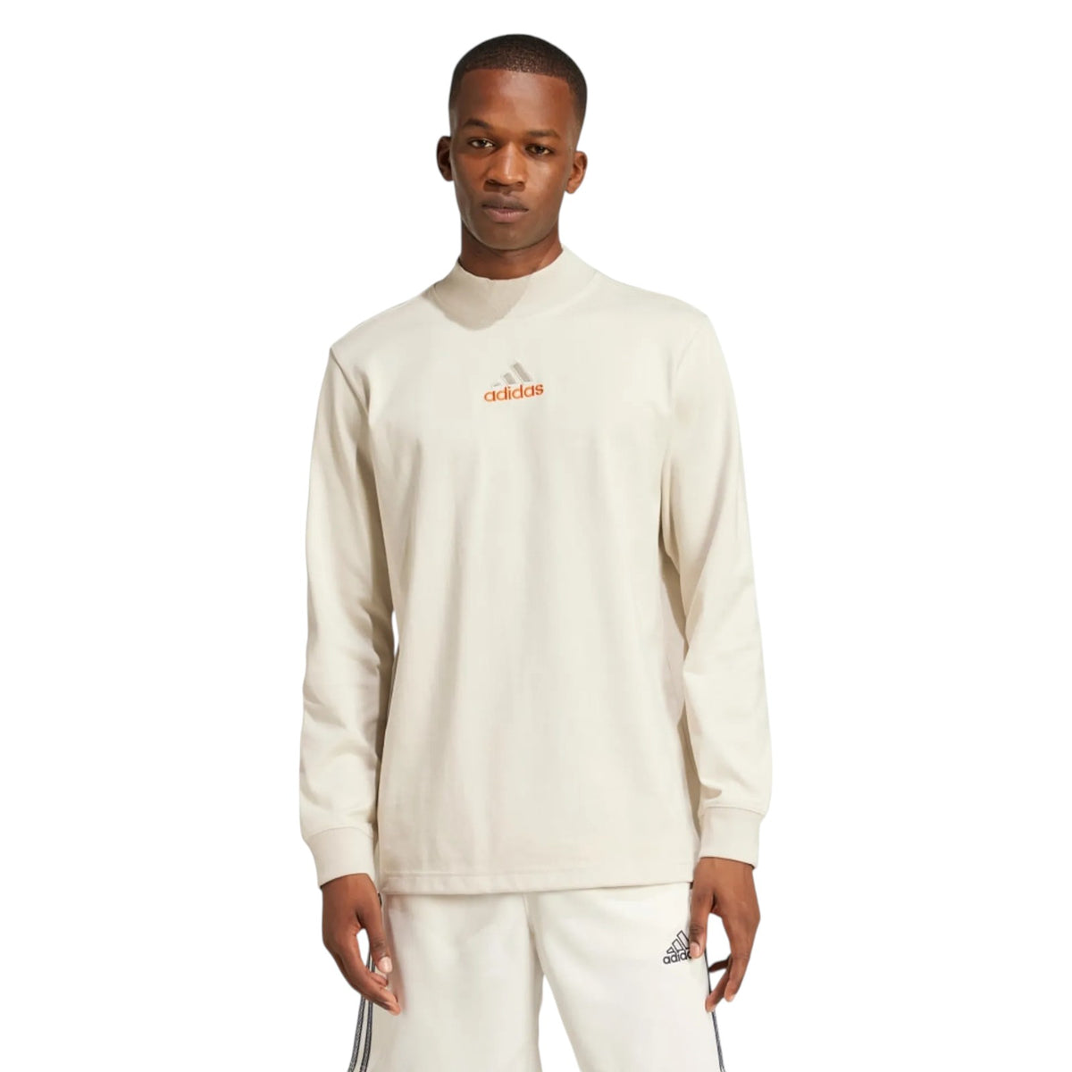 adidas Originals Long Sleeve Mock Neck Top - Beige