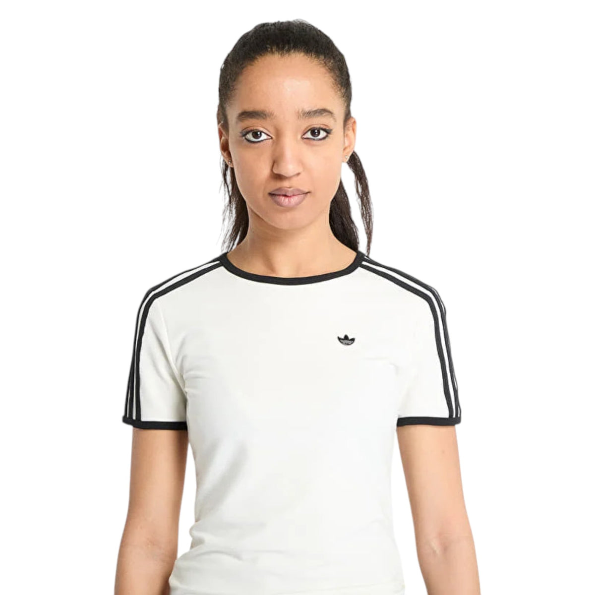 adidas Originals Women's Premium 3-Stripes Cali T-Shirt - White