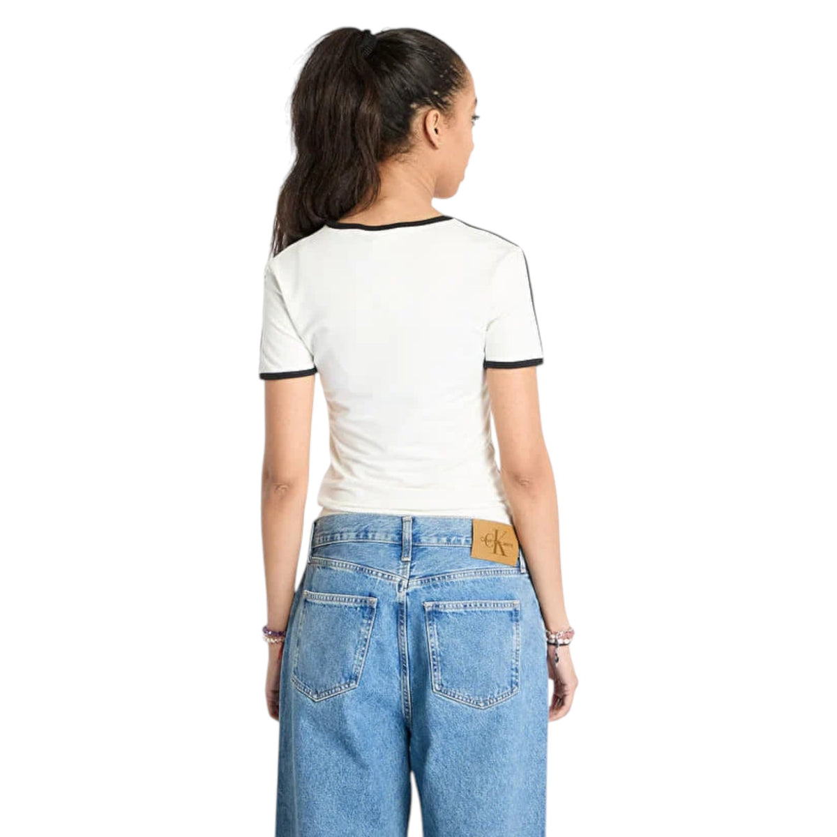 adidas Originals Women's Premium 3-Stripes Cali T-Shirt - White