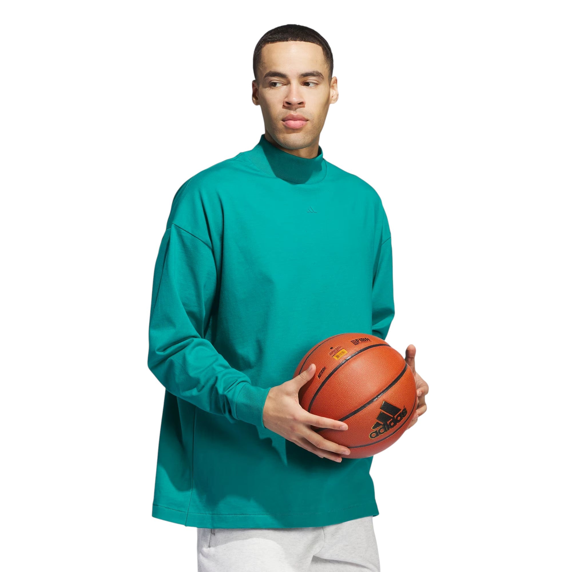 adidas Basketball Long Sleeve Top - Green