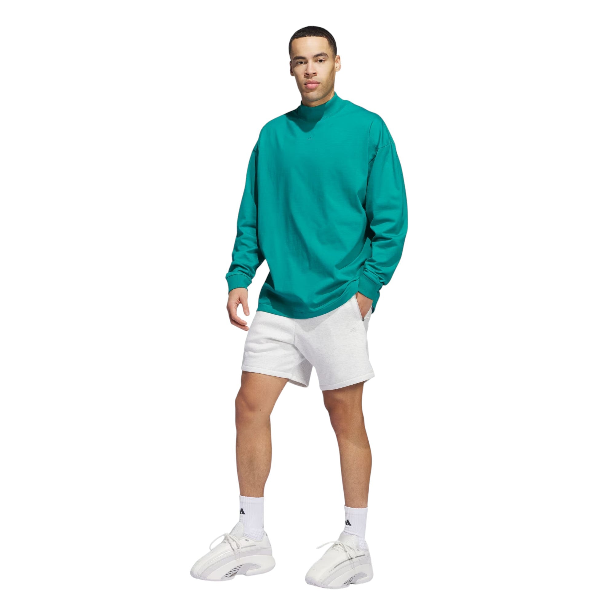 adidas Basketball Long Sleeve Top - Green