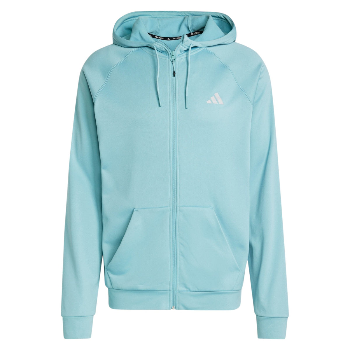 adidas Game and Go Training Big Logo 3-Stripes Full-Zip Hoodie - Green