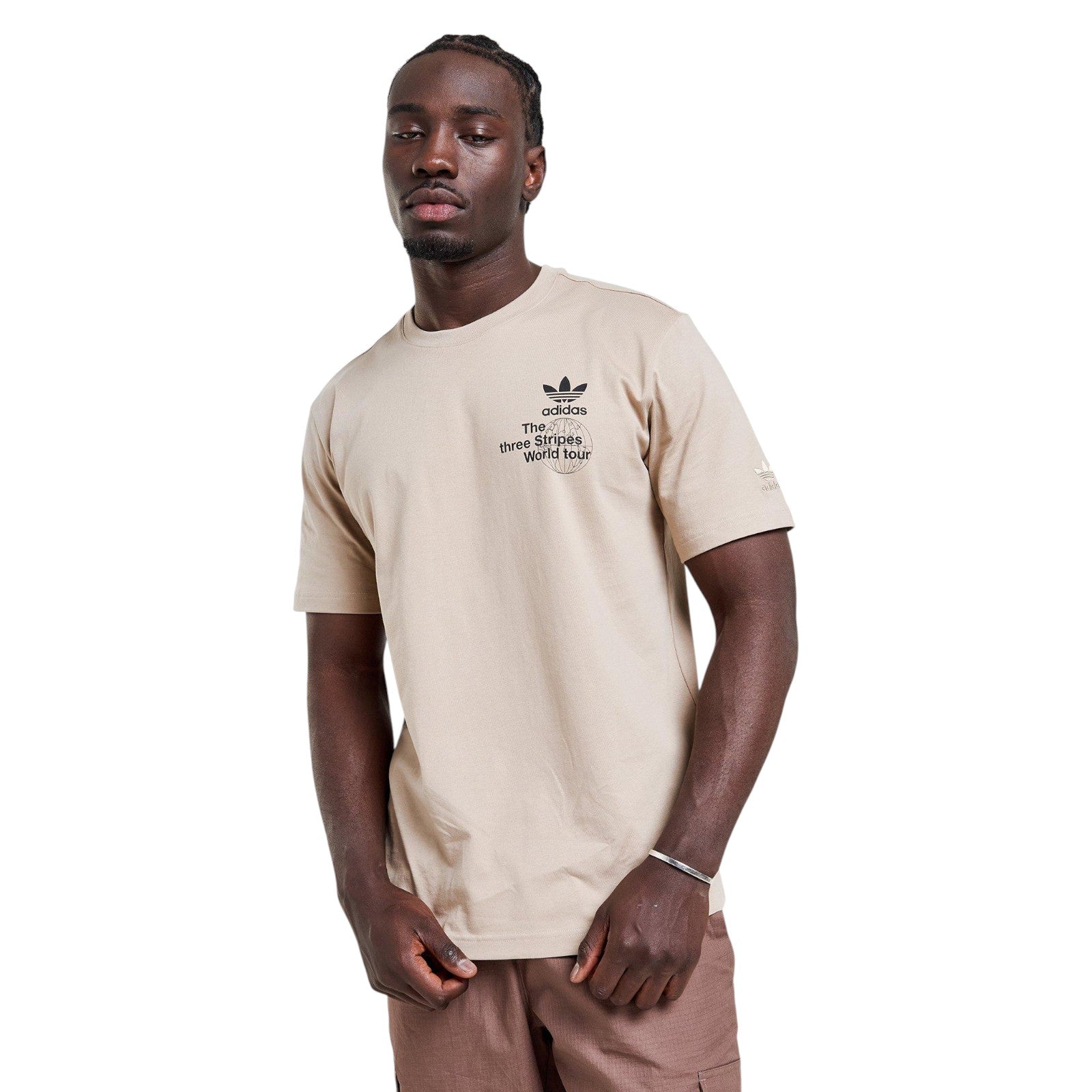 adidas Originals Men's Graphic Cotton T-Shirt - Trace Khaki