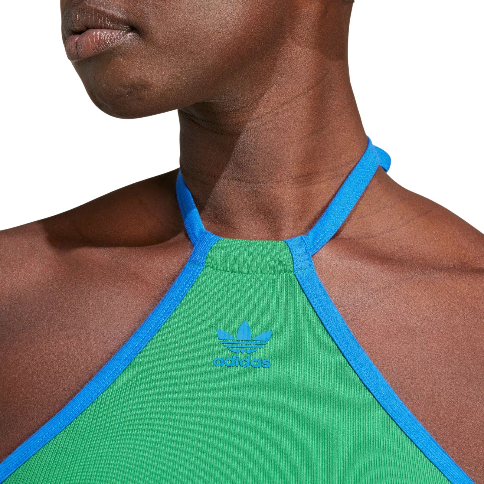 adidas Originals Womens Tank Tops Rib Neck Top - Green