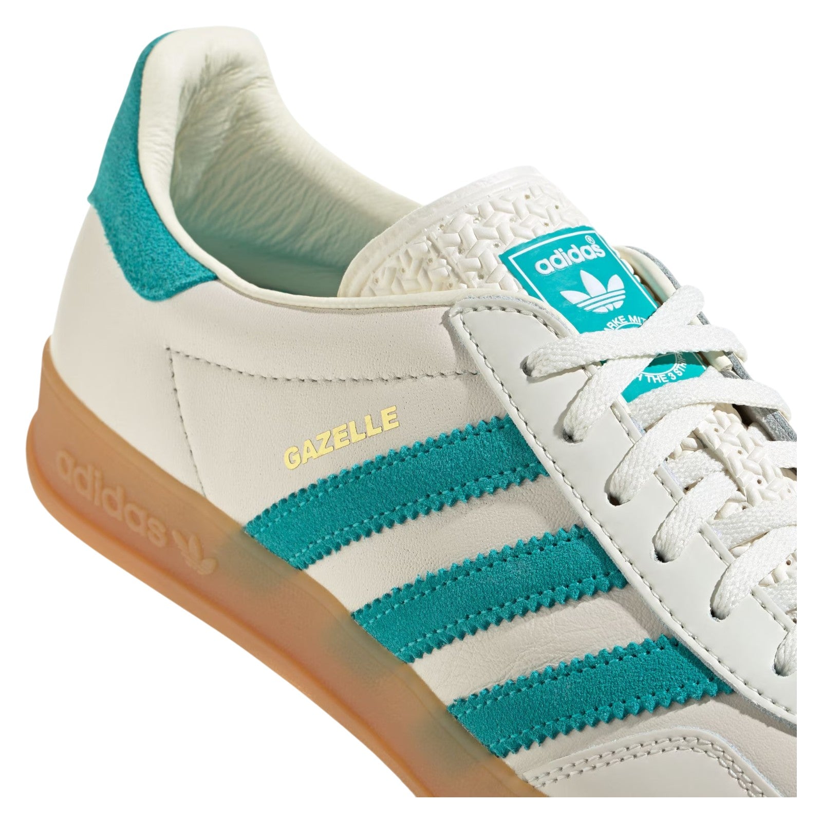adidas Originals Gazelle Indoor Shoes - Chalk White / Turquoise