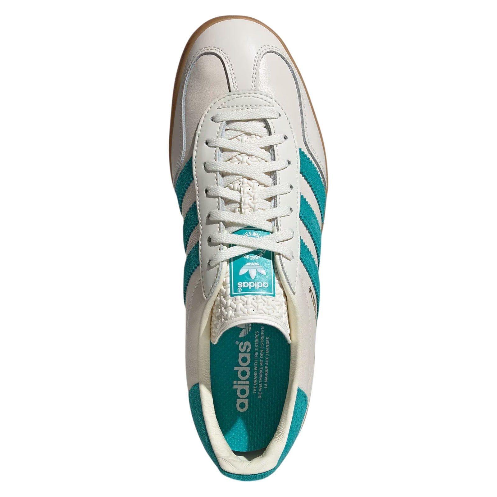 adidas Originals Gazelle Indoor Shoes - Chalk White / Turquoise