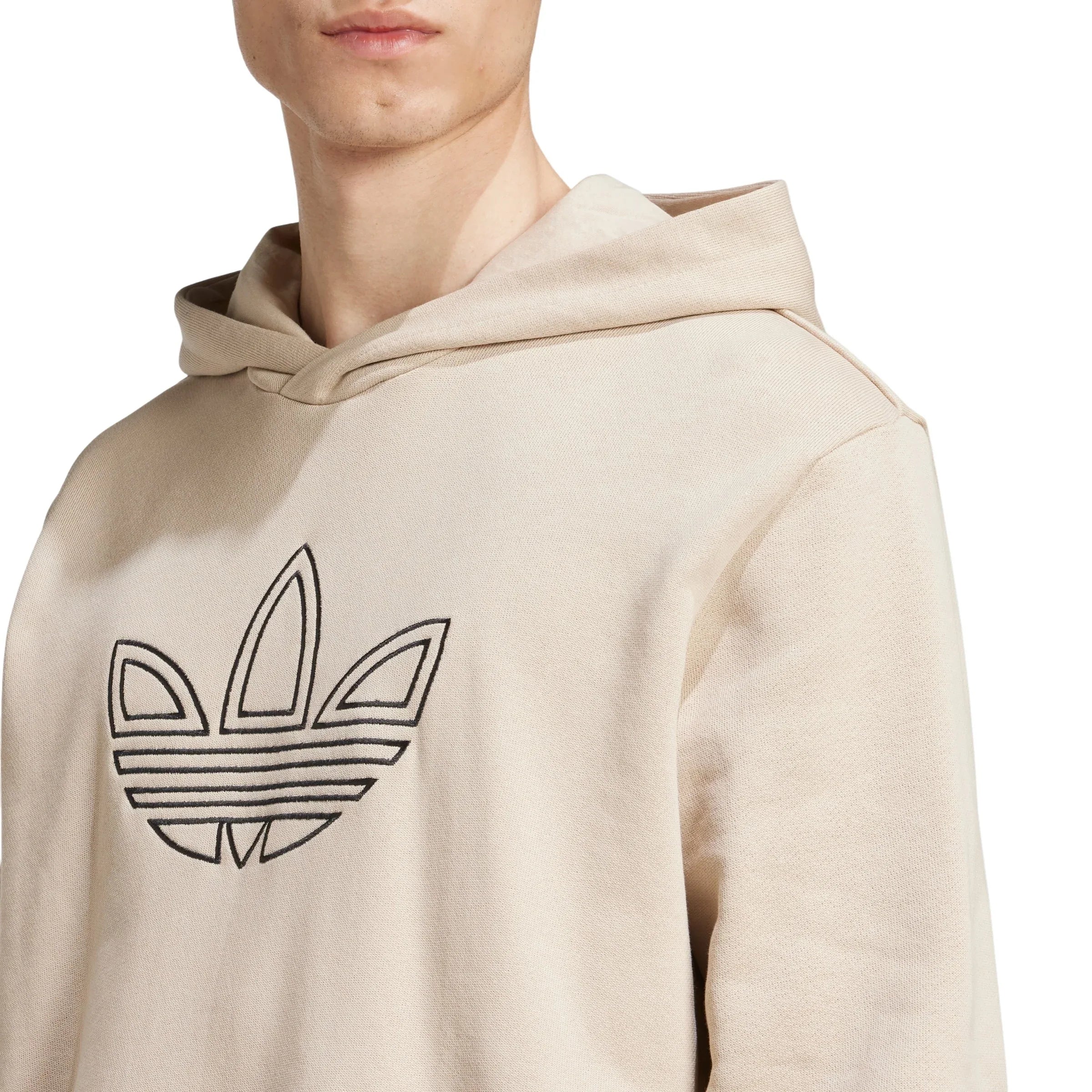 adidas Originals Outlined Trefoil Hoodie - Wonder Beige - ViaductClothing