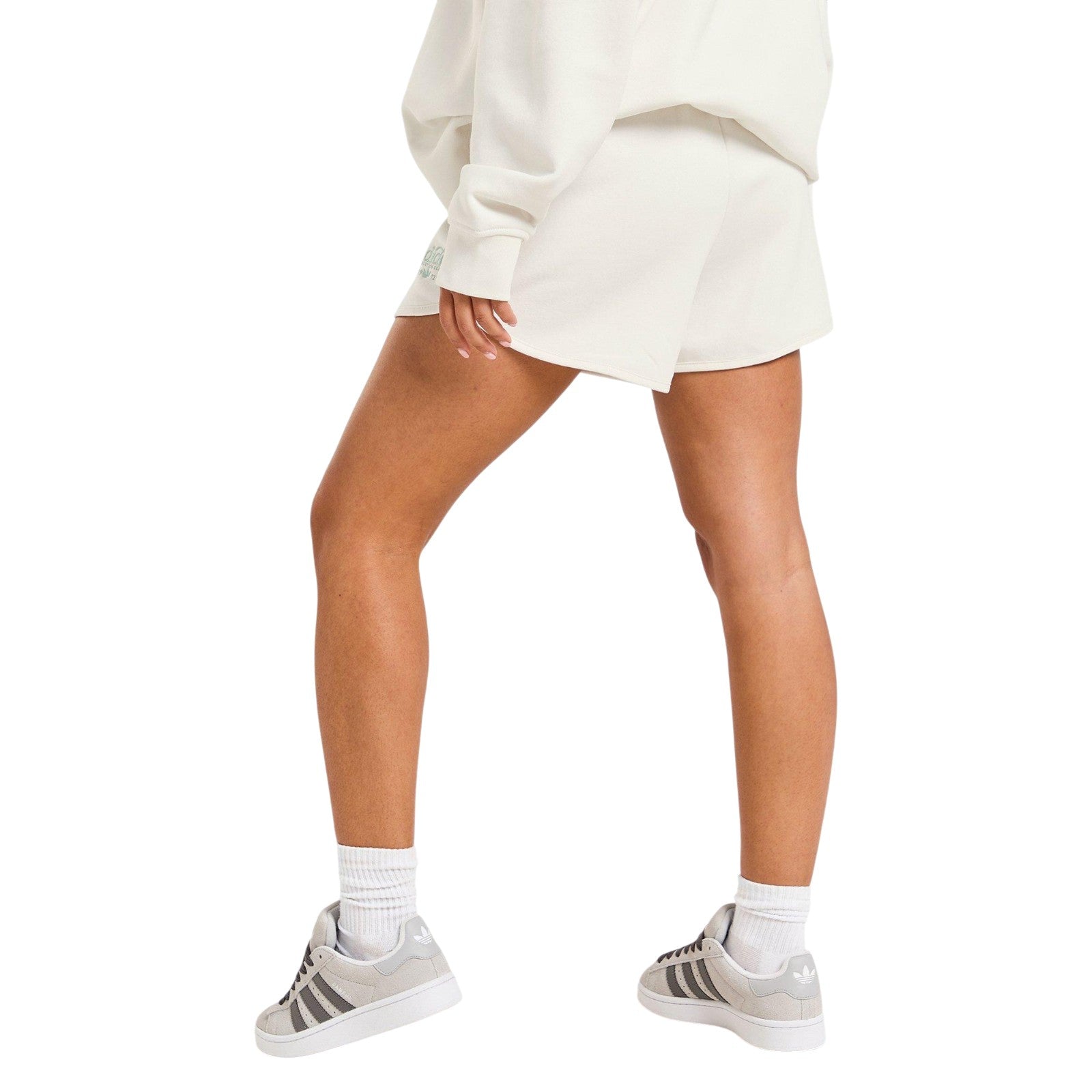 adidas Originals Women's Sport Club Fleece Shorts - Cloud White