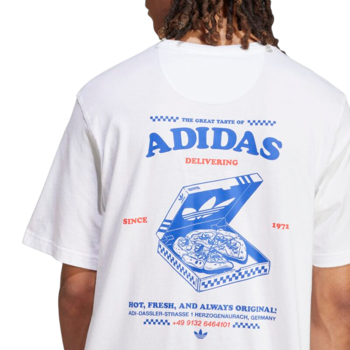 adidas Originals Pizza Graphic Trefoil T-Shirt - White