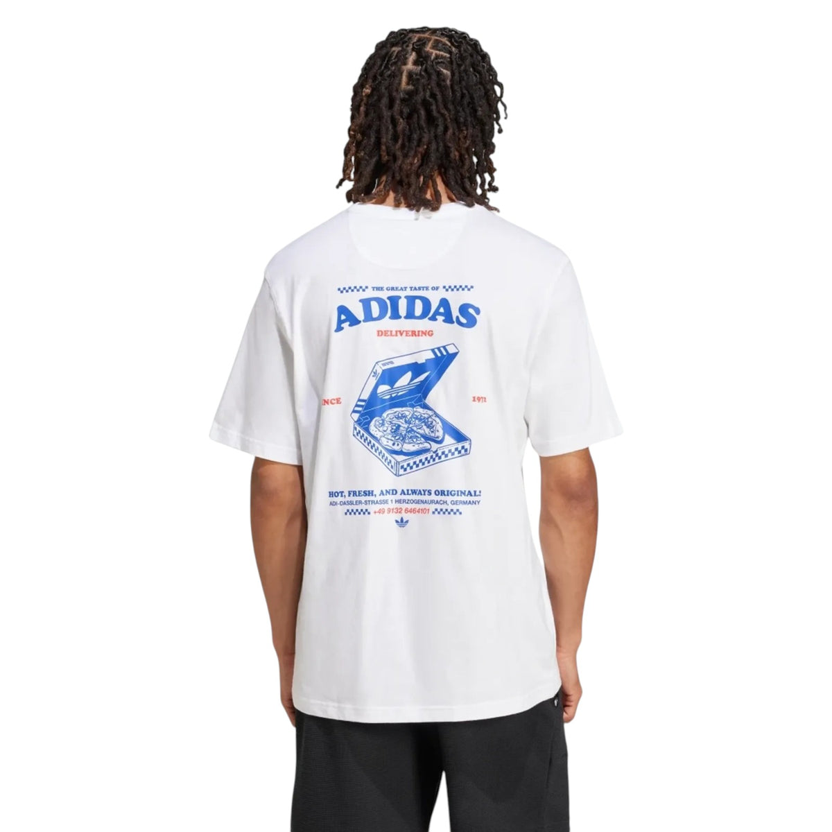 adidas Originals Pizza Graphic Trefoil T-Shirt - White