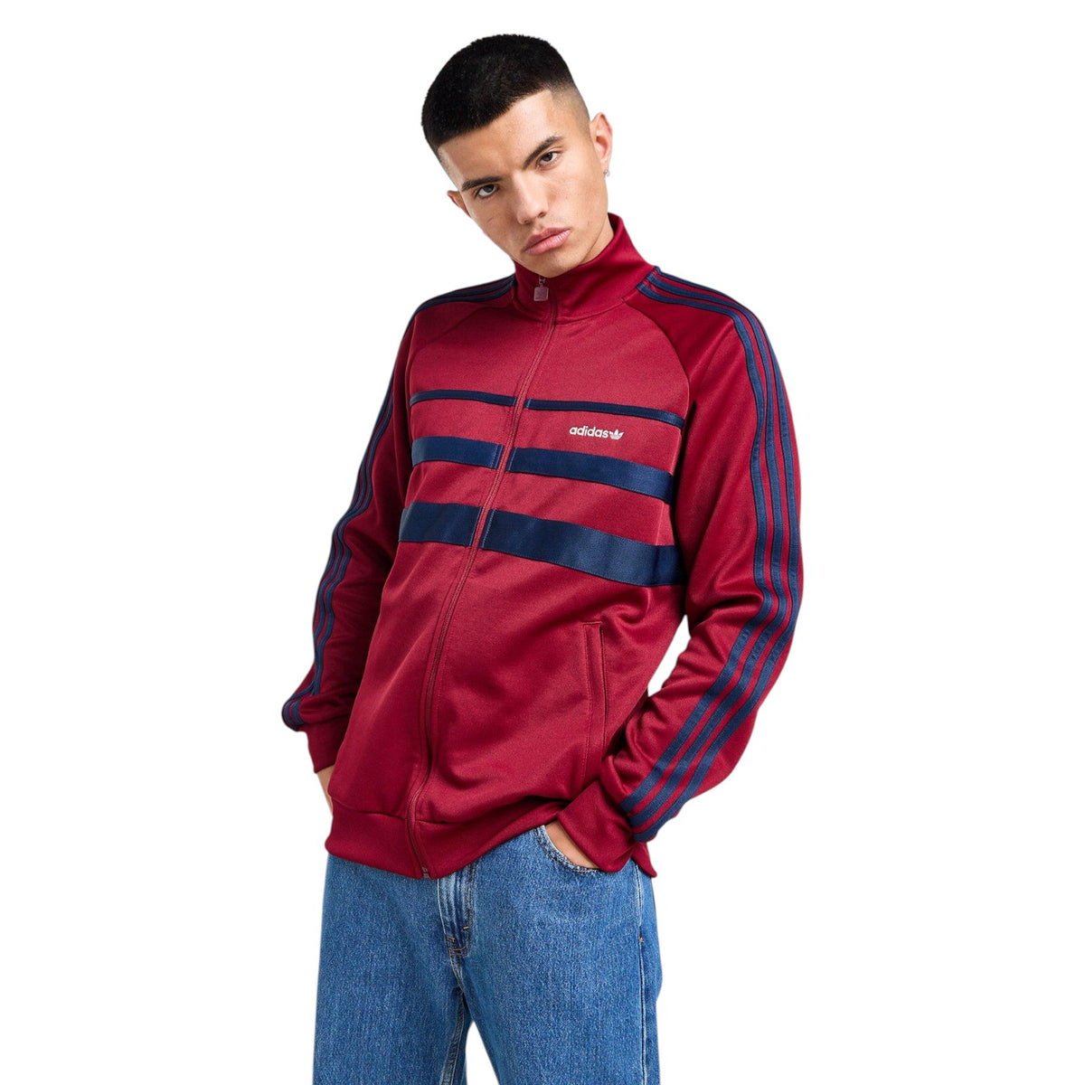 adidas Originals Men's First Track Top - Burgundy