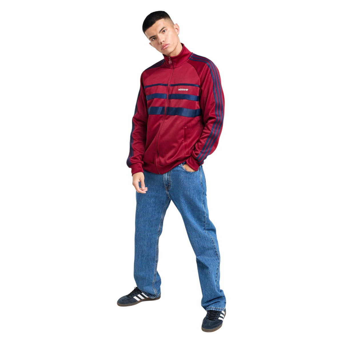 adidas Originals Men's First Track Top - Burgundy