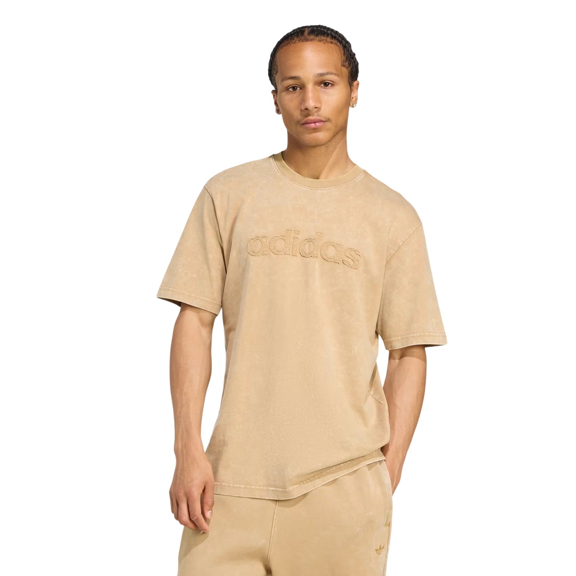 adidas Originals Washed Crew Neck T Shirt - Cardboard Brown