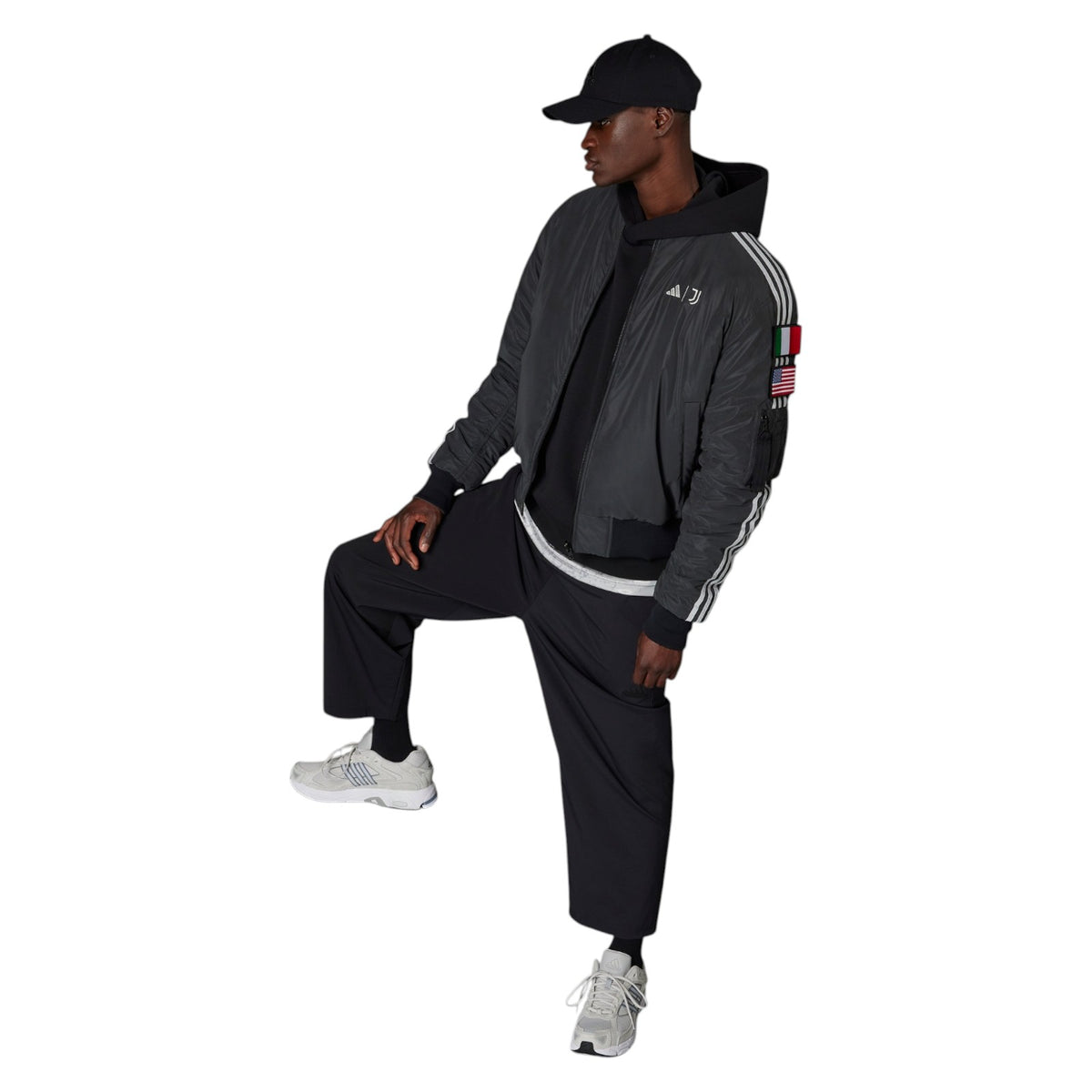 adidas Juventus x NASA-inspired LFSTLR Reversible Bomber Jacket - Black