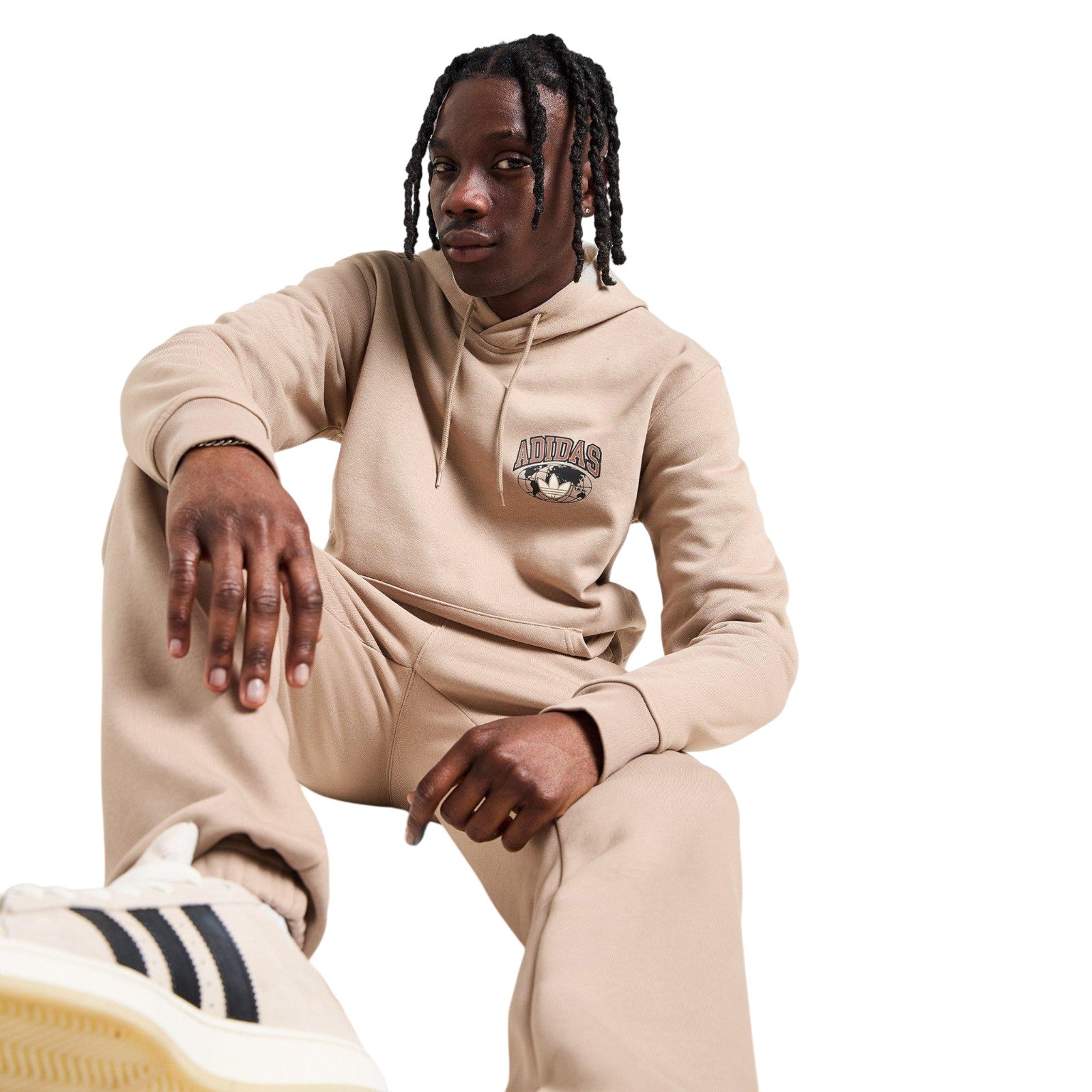 adidas Originals World Tour Graphic Hoodie - Beige
