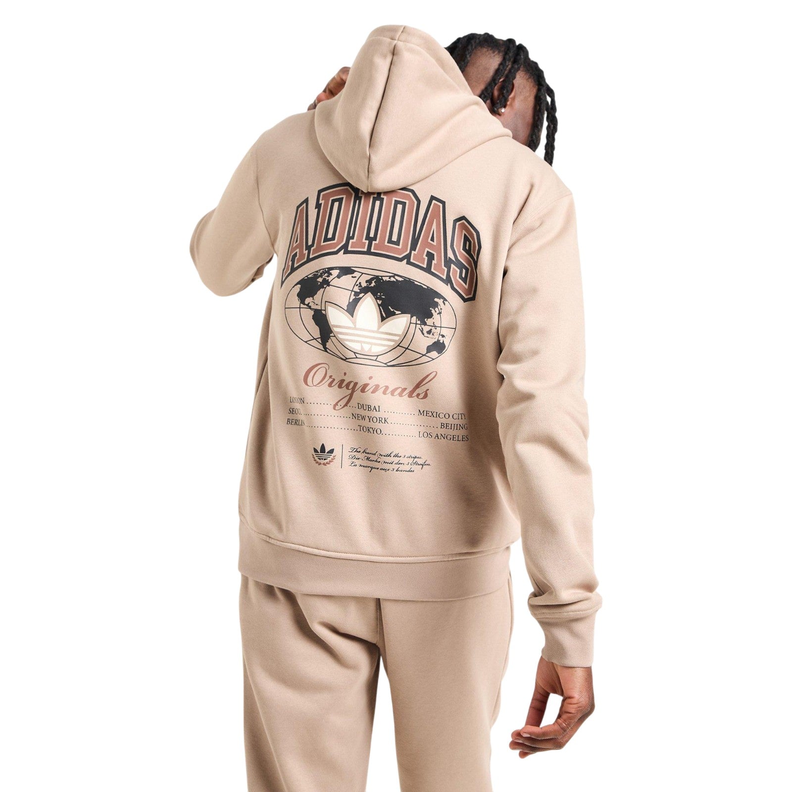 adidas Originals World Tour Graphic Hoodie - Beige