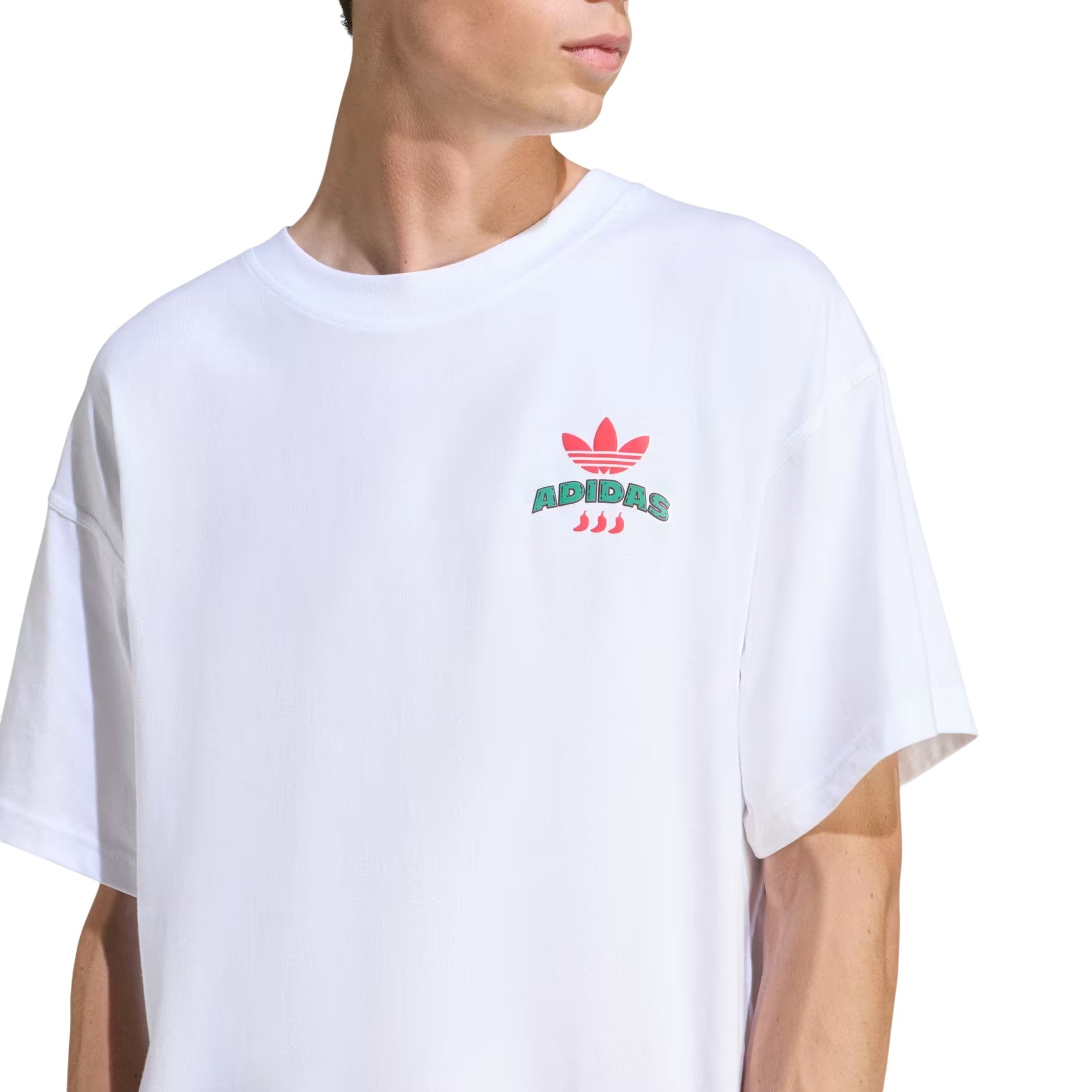 adidas Originals Chilli Graphic Crew Neck T Shirt - White