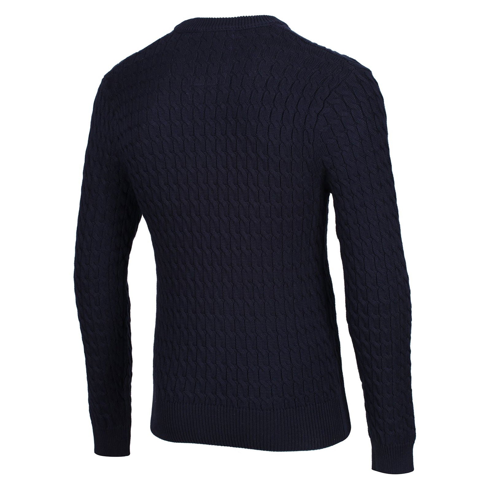 Luke 1977 Carter Johnson Cable Knitted Jumper - Very Dark Navy - ViaductClothing -  -