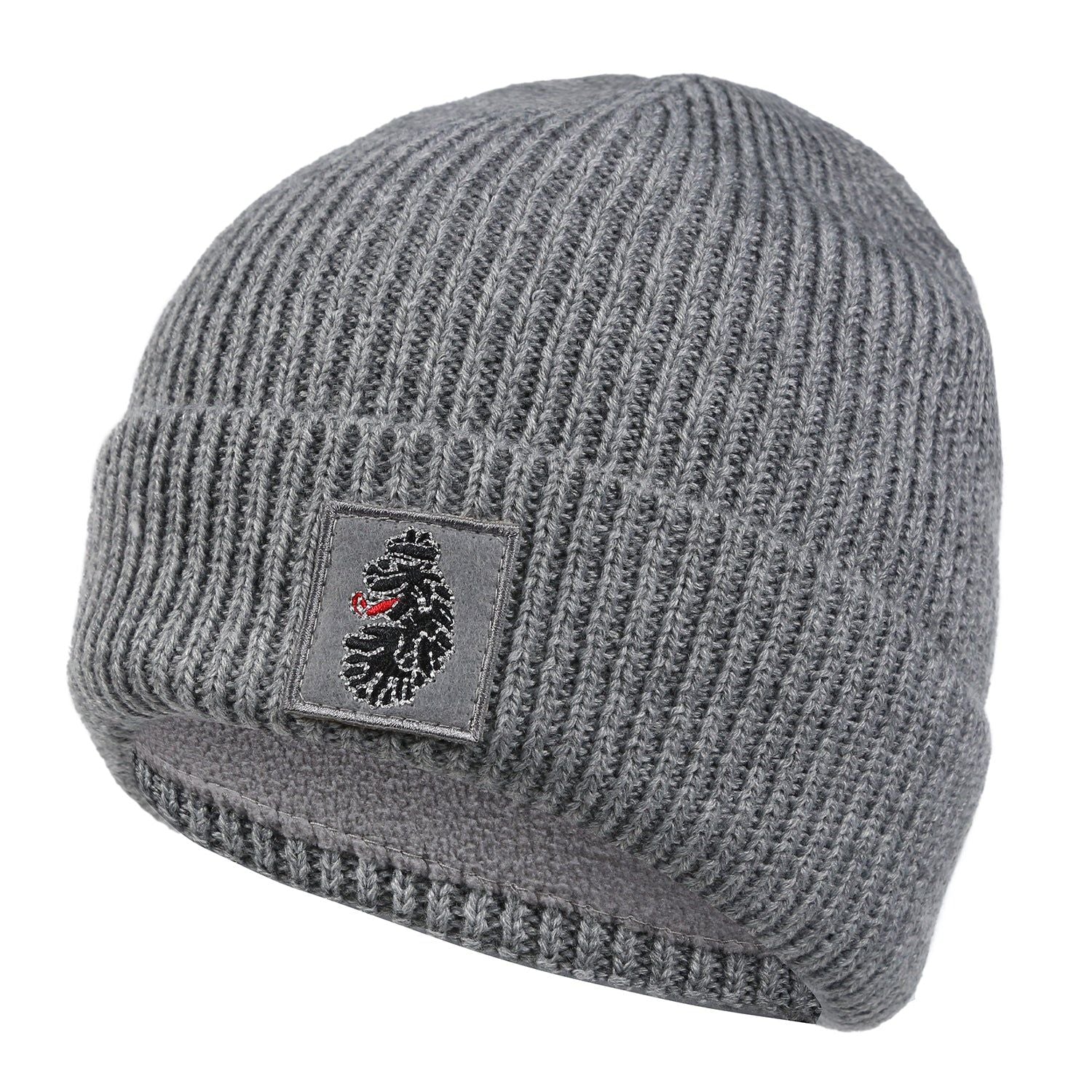 Luke 1977 Nash Rib Beanie - Mid Marl Grey - ViaductClothing - -