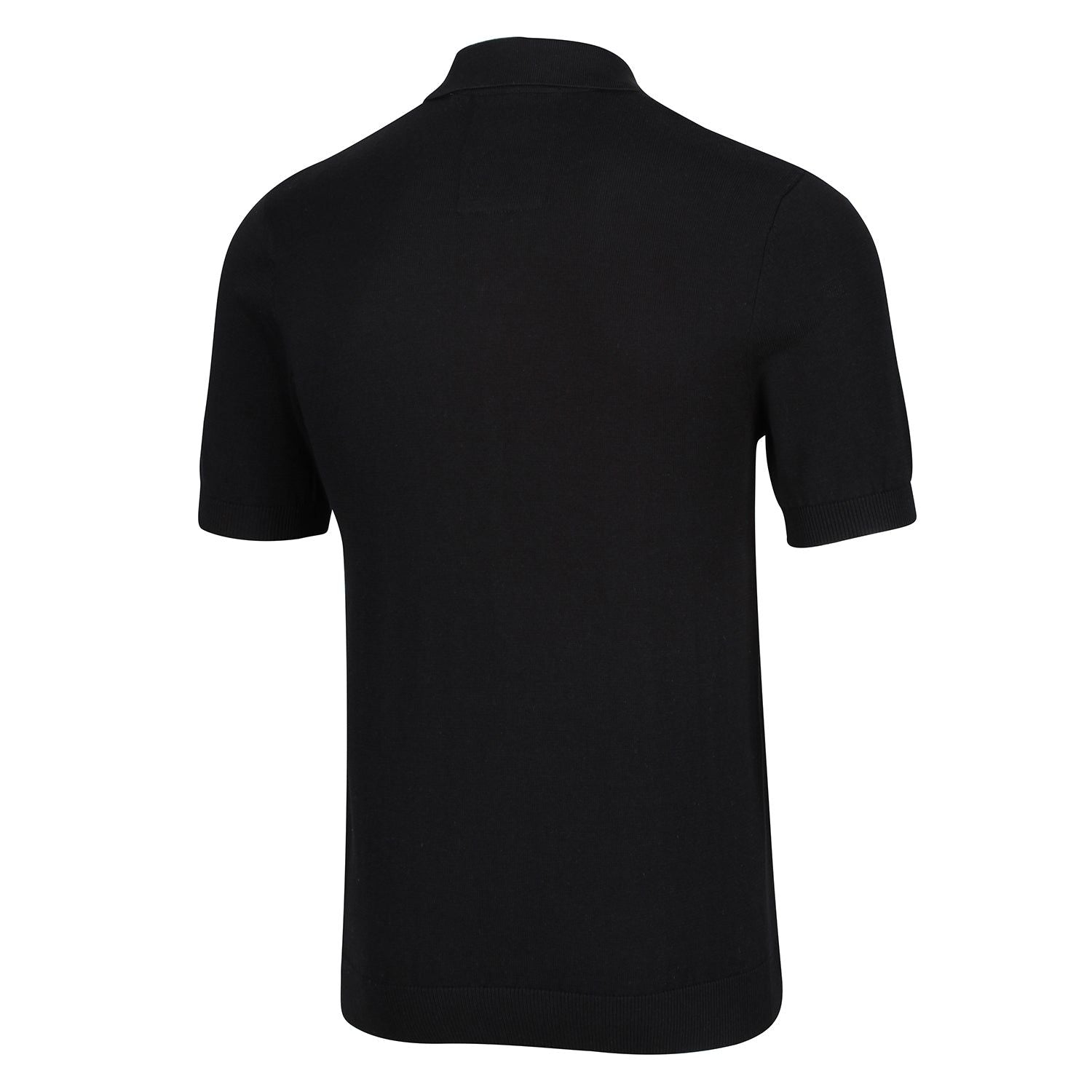 Luke 1977 Tungsten Knitted Polo Shirt - Jet Black - ViaductClothing - -