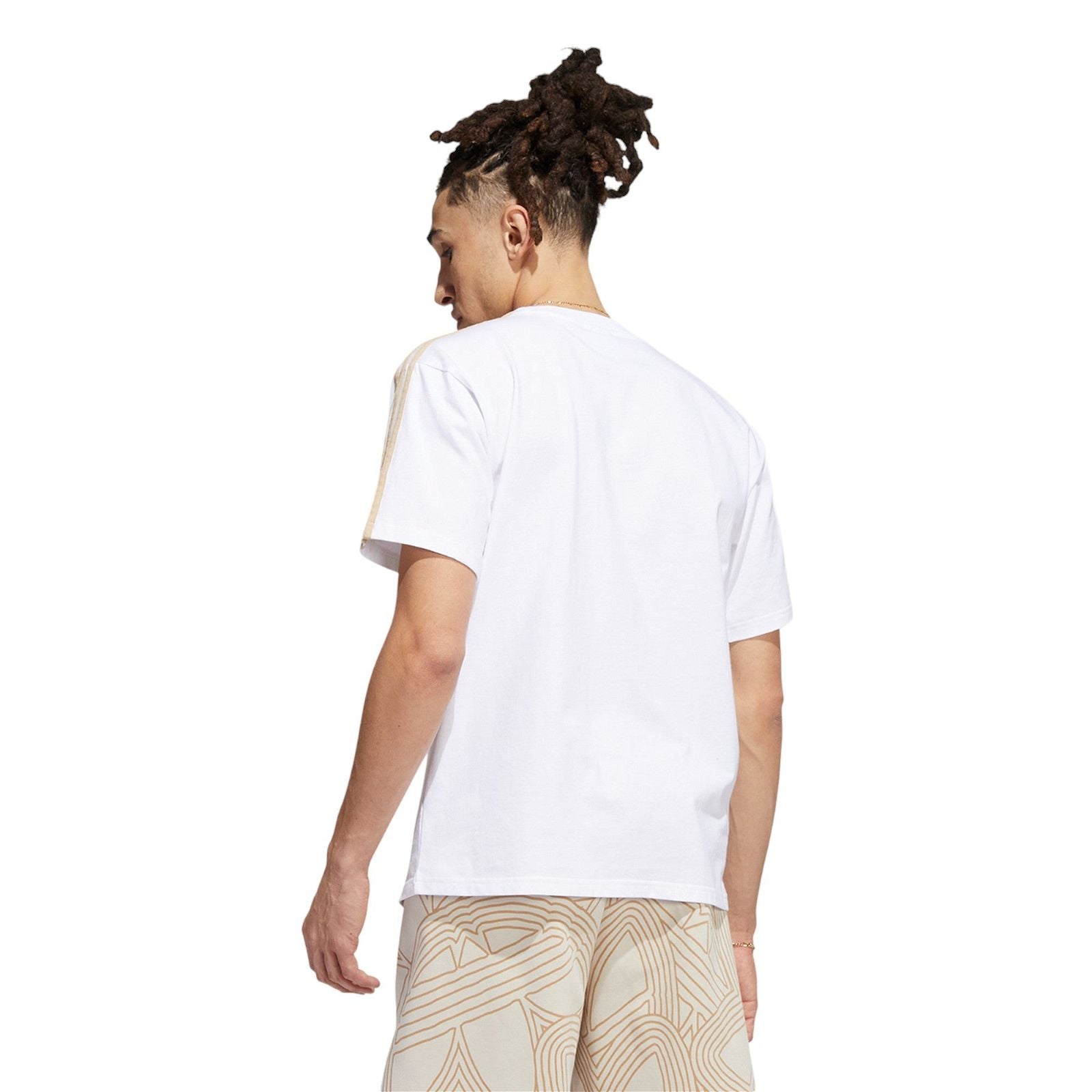 adidas Original Athletic Club 3-Stripes Tee - White / Magic Beige - ViaductClothing - -