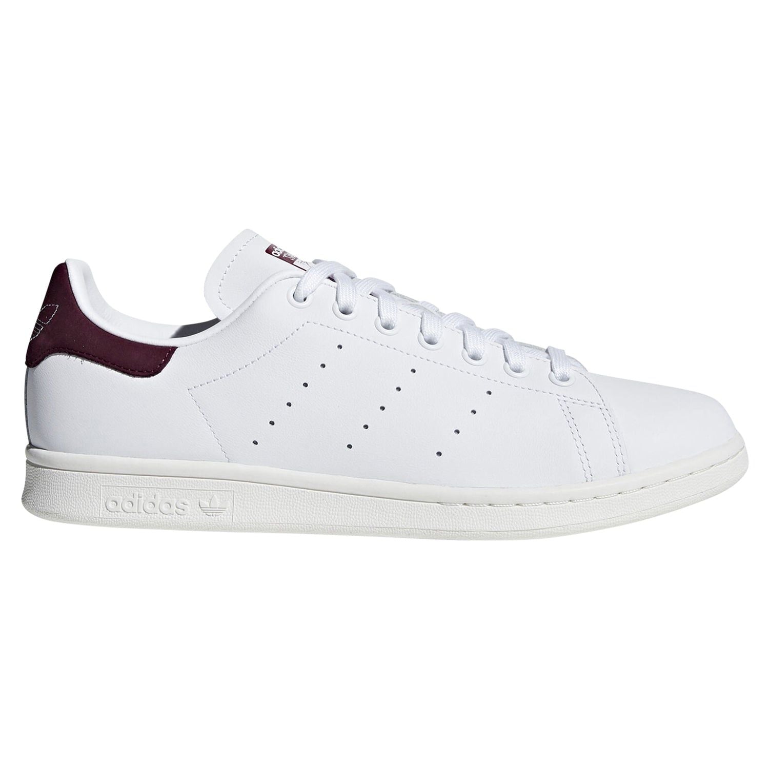 adidas Originals Stan Smith Shoes - White/Maroon - ViaductClothing - -