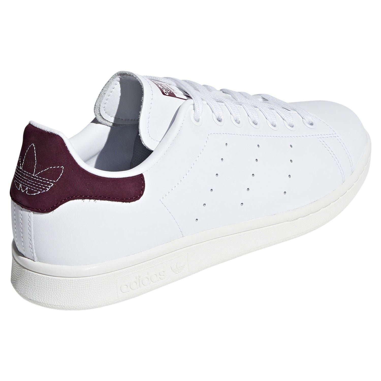 adidas Originals Stan Smith Shoes - White/Maroon - ViaductClothing - -