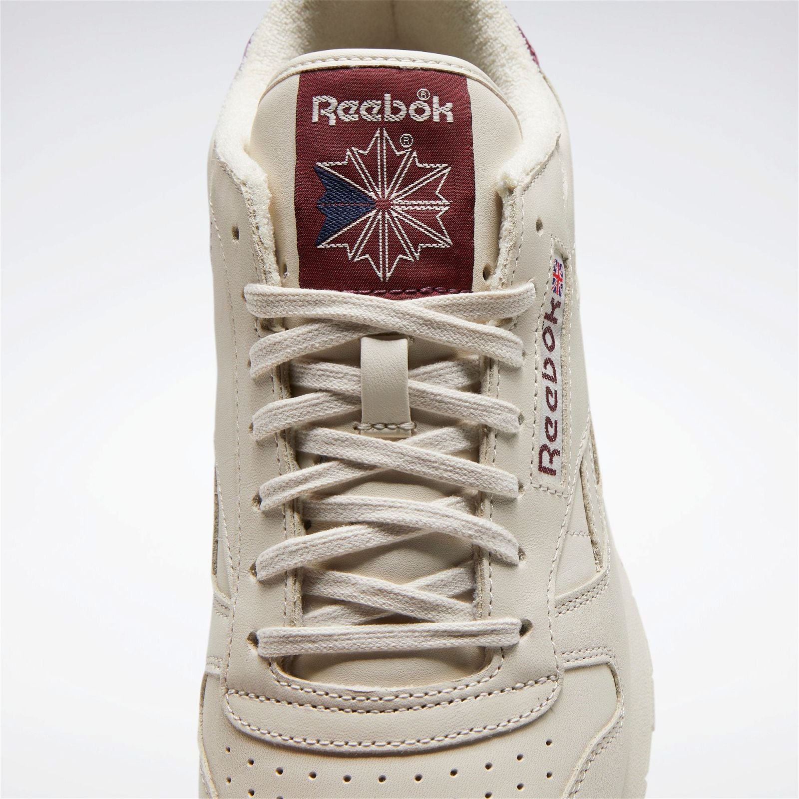 Reebok Unisex Classic Leather Shoes - Alabaster/Maroon - ViaductClothing - -