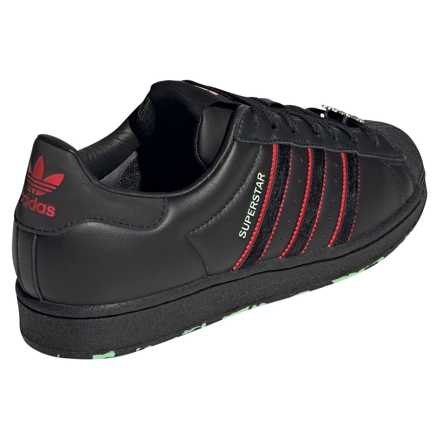 adidas Originals Unisex Superstar Monster Pack Haloween Shoes - Black/Mint - ViaductClothing - -