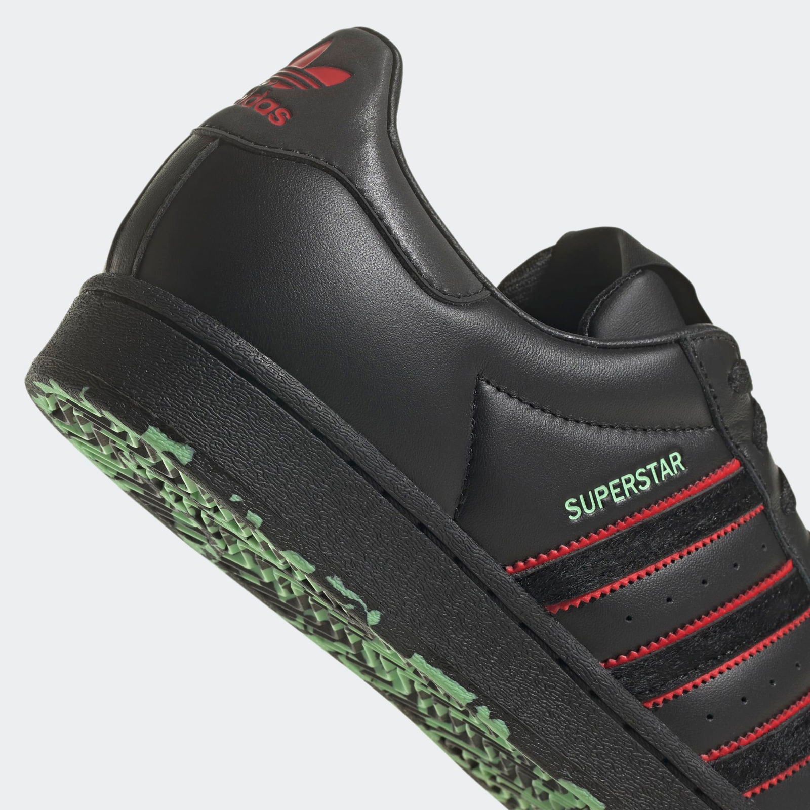 adidas Originals Unisex Superstar Monster Pack Haloween Shoes - Black/Mint - ViaductClothing - -