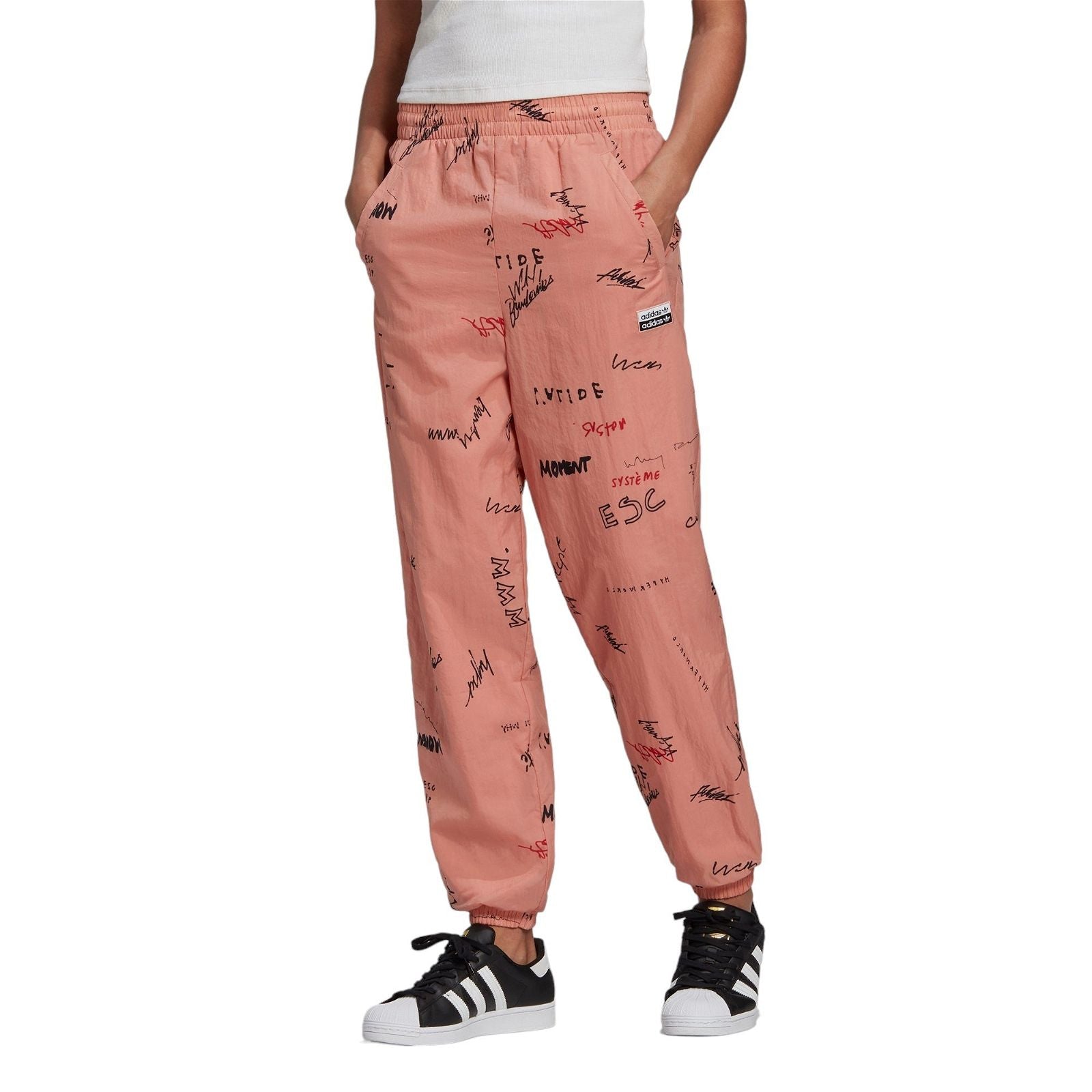 adidas Originals Women's R.Y.V. Track Pants - Trace Pink / Multicolor - ViaductClothing - -